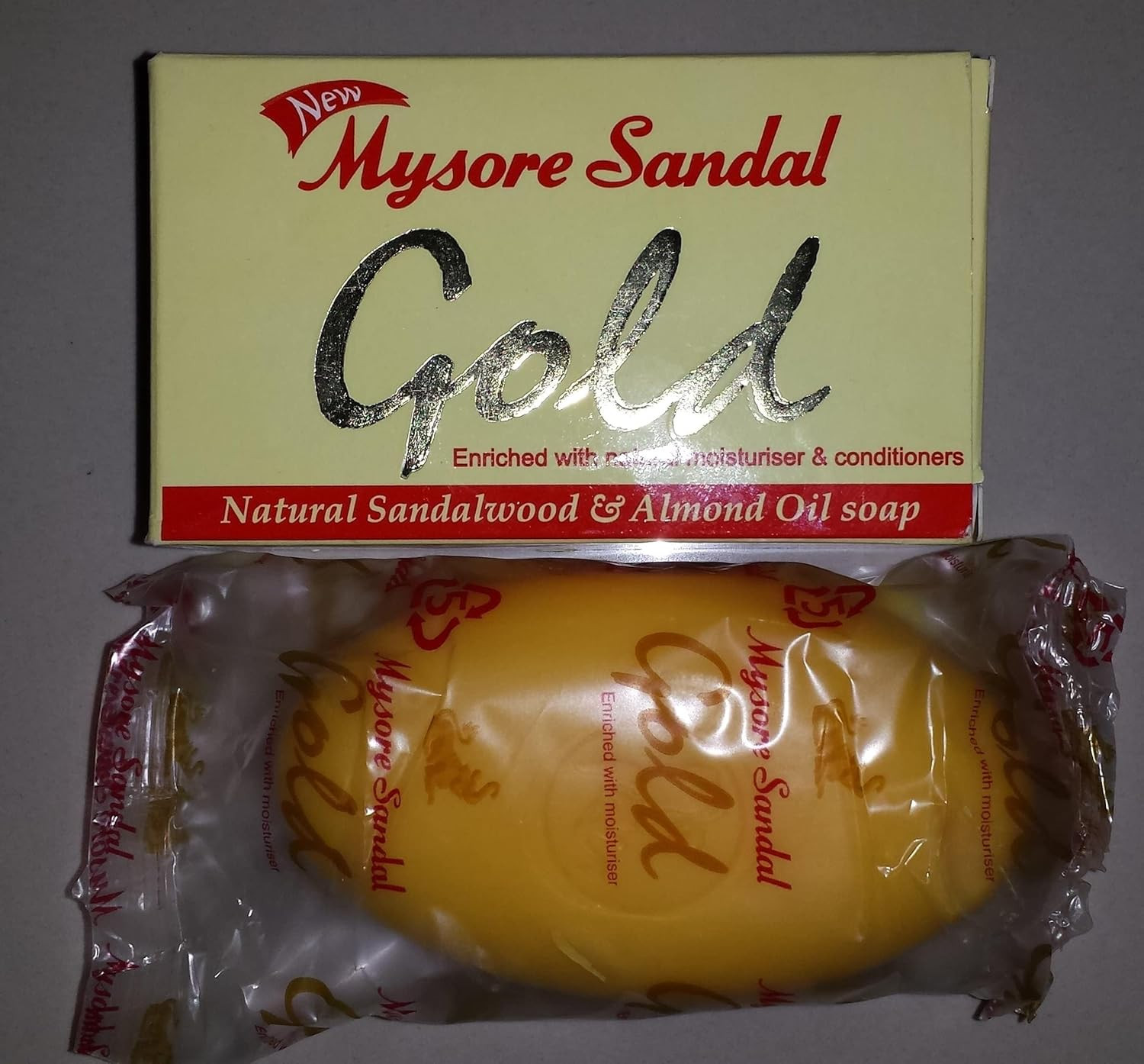 Gold Soap, 125 Grams per Unit (Pack of 4) – Purest Sandalwood Soap – Grade 1 Soa