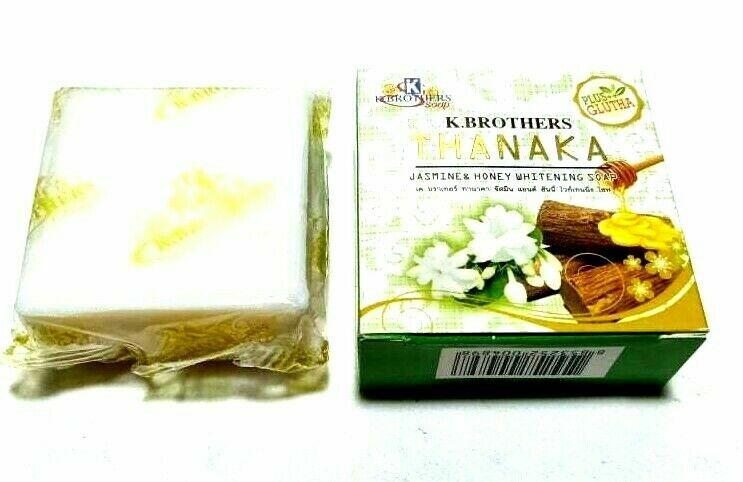 50 g. K Brothers Thanaka Jasmine Honey Plus Glutha Dark Spot Whitening Bar Soap