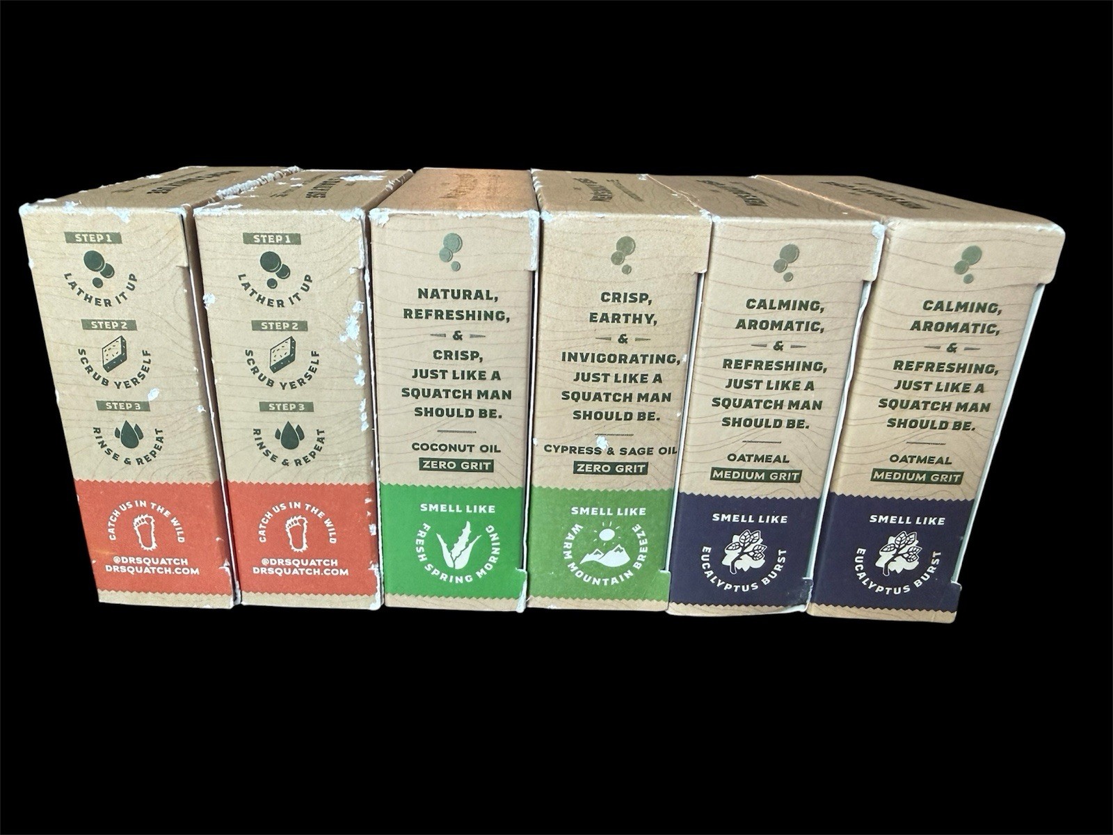 NEW-Dr. Squatch Soap Bundle 6 Bars + Alpine Sage Deodorant Natural Men’s