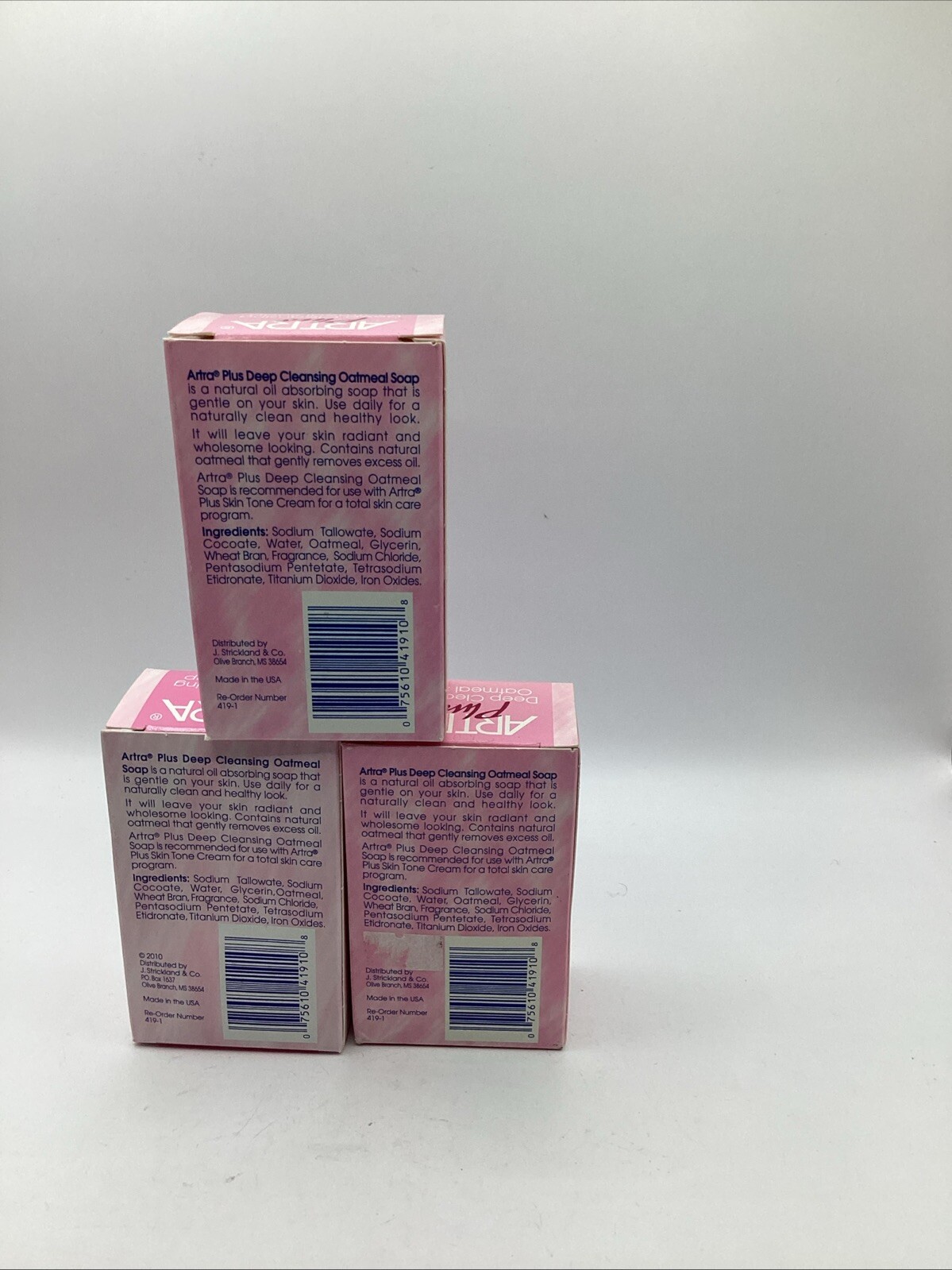 Lot of 3 Artra Plus Deep Cleansing Oatmeal Soap 3.6 oz each NEW