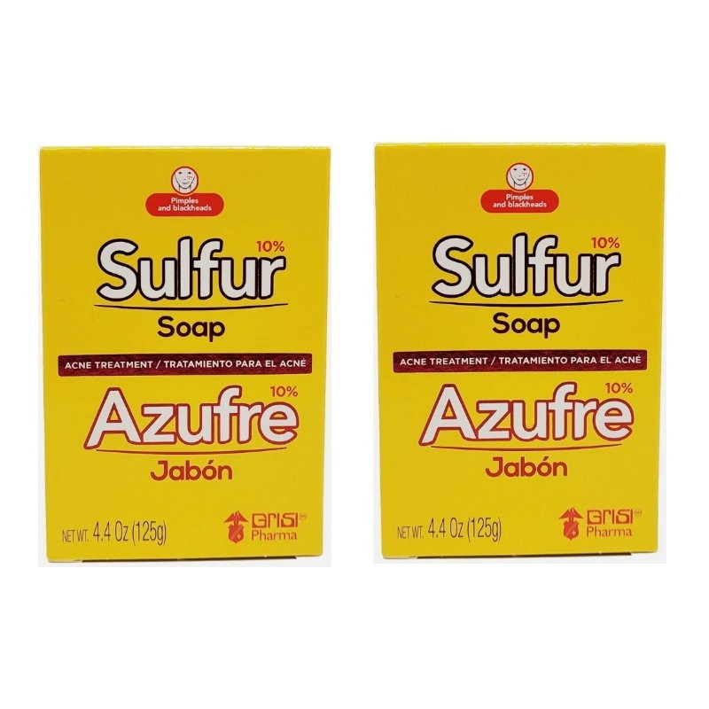 10% All Natural Sulfur Soap Bar for Deep Cleansing for Face & Body 4.4oz