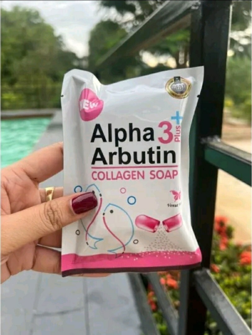 3 Alpha Arbutin Soap Bar 3 Plus Skin Face Collagen Nourish Body Vitamin White/