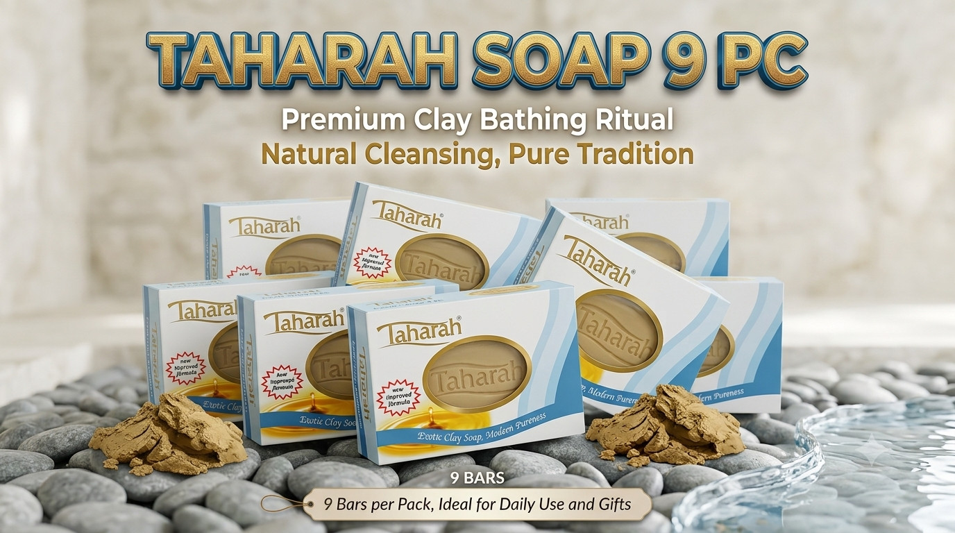 Taharah clay soap for cleansing in Islam (9pc set)
