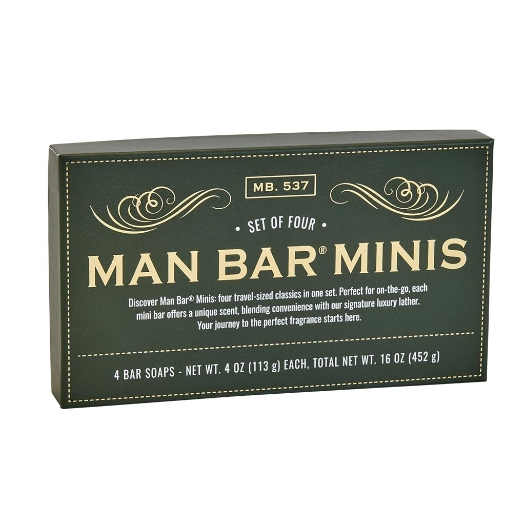 San Francisco Soap Co Man Bar Minis 4Piece Gift Set-No Harmful Chemicals-Good fo