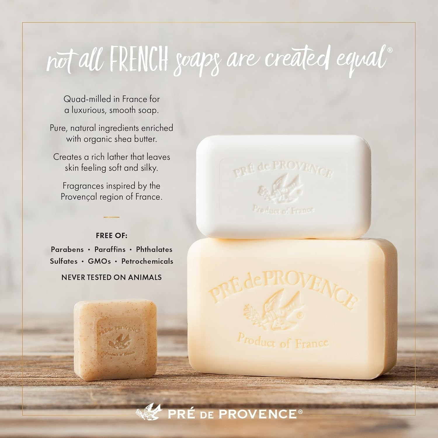 French Crafted Artisan Soap Bar – Rich Rose Aroma & Long Lasting Lather, 5.3 oz
