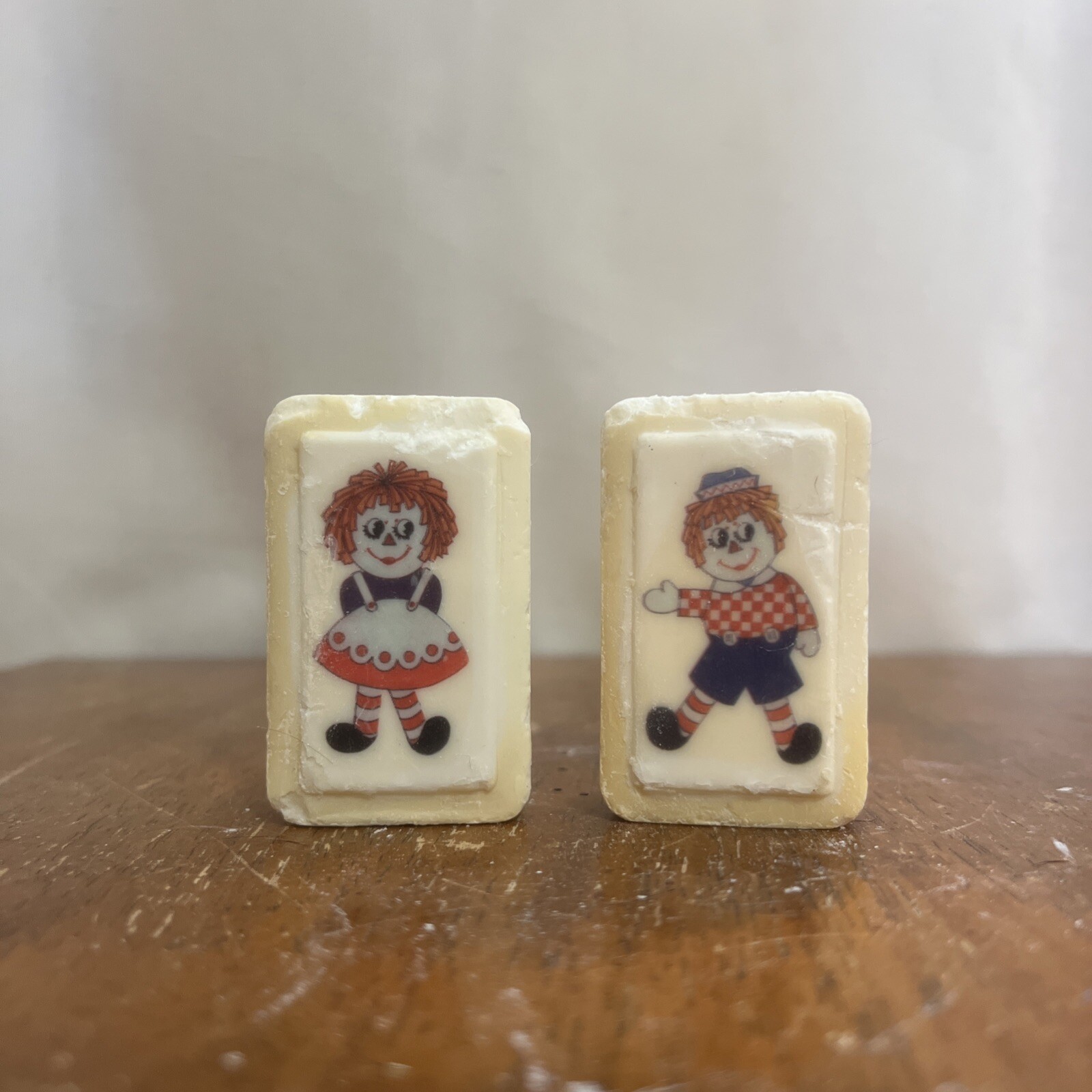 Vintage Katherine Gray 2 pack bar soap Raggedy Ann and Andy Unused bars 5.5 oz