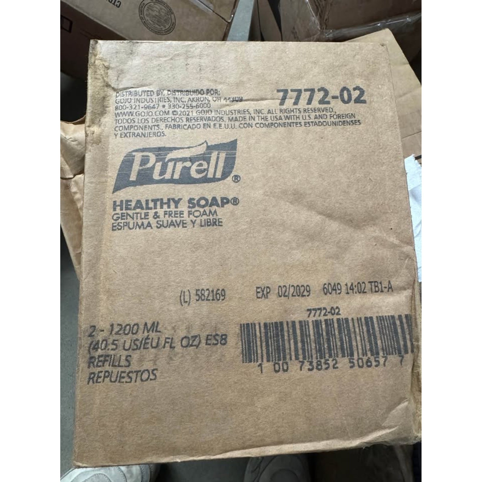 7772-02 PURELL Healthcare Healthy Soap, Gentle & Free Foam, (Pack of 2),1200 ml