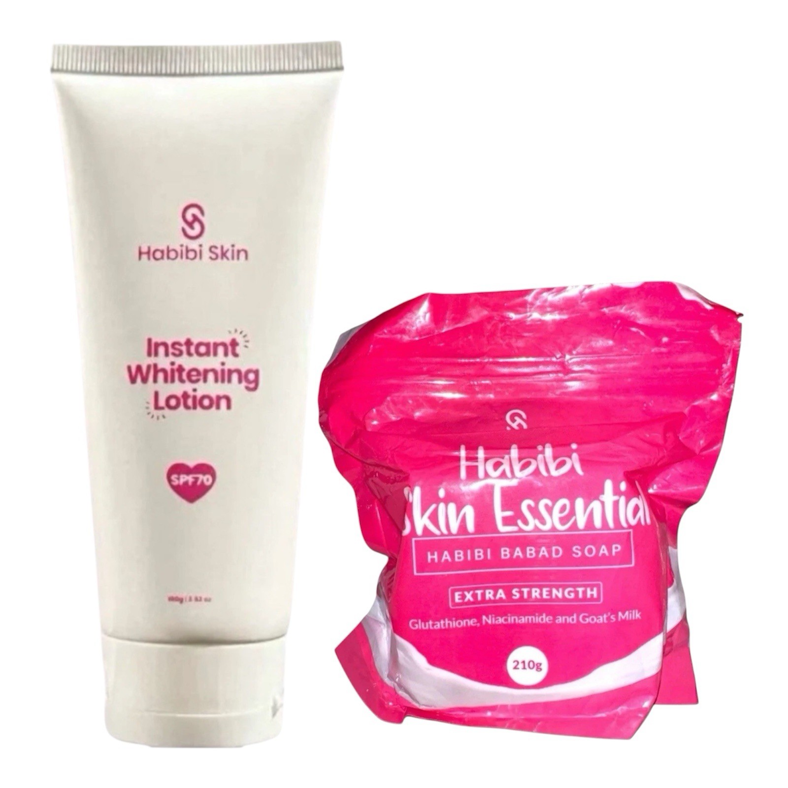 Habibi Skin Essential BABAD SOAP + Instant Whitening Lotion SPF70 -BUNDLE