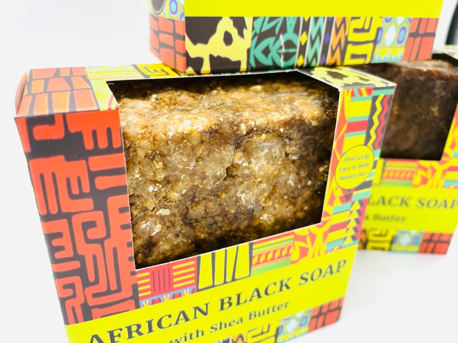 2x Raw African Black Soap PREMIUM QUALITY Organic 100% Pure Natural Ghana 2x 1Lb