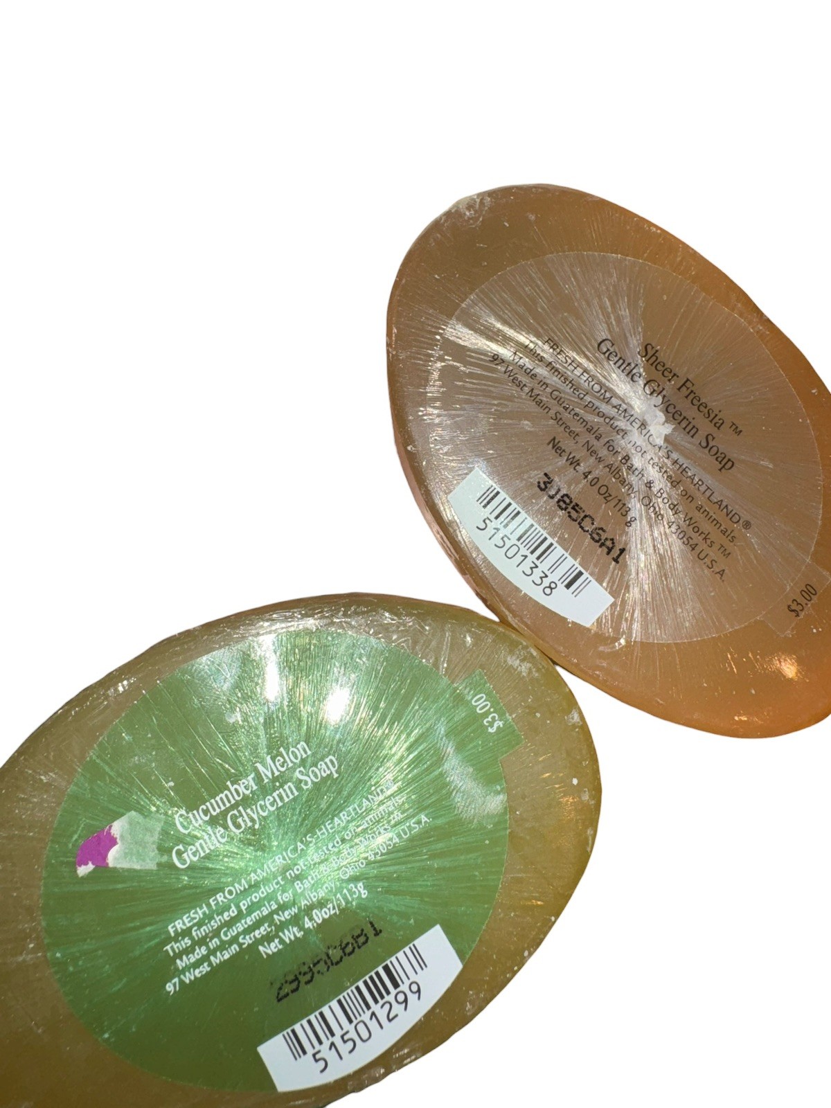 LOT OF 10 BATH BODY WORKS GENTLE GLYCERIN SOAP MIXED Cotton Sweet Pea Moonlight