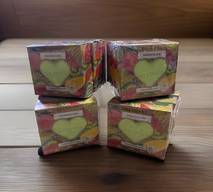 12 New Bars Love Beauty And Planet Beloved Vegan Bar Soap, Mango & Lime