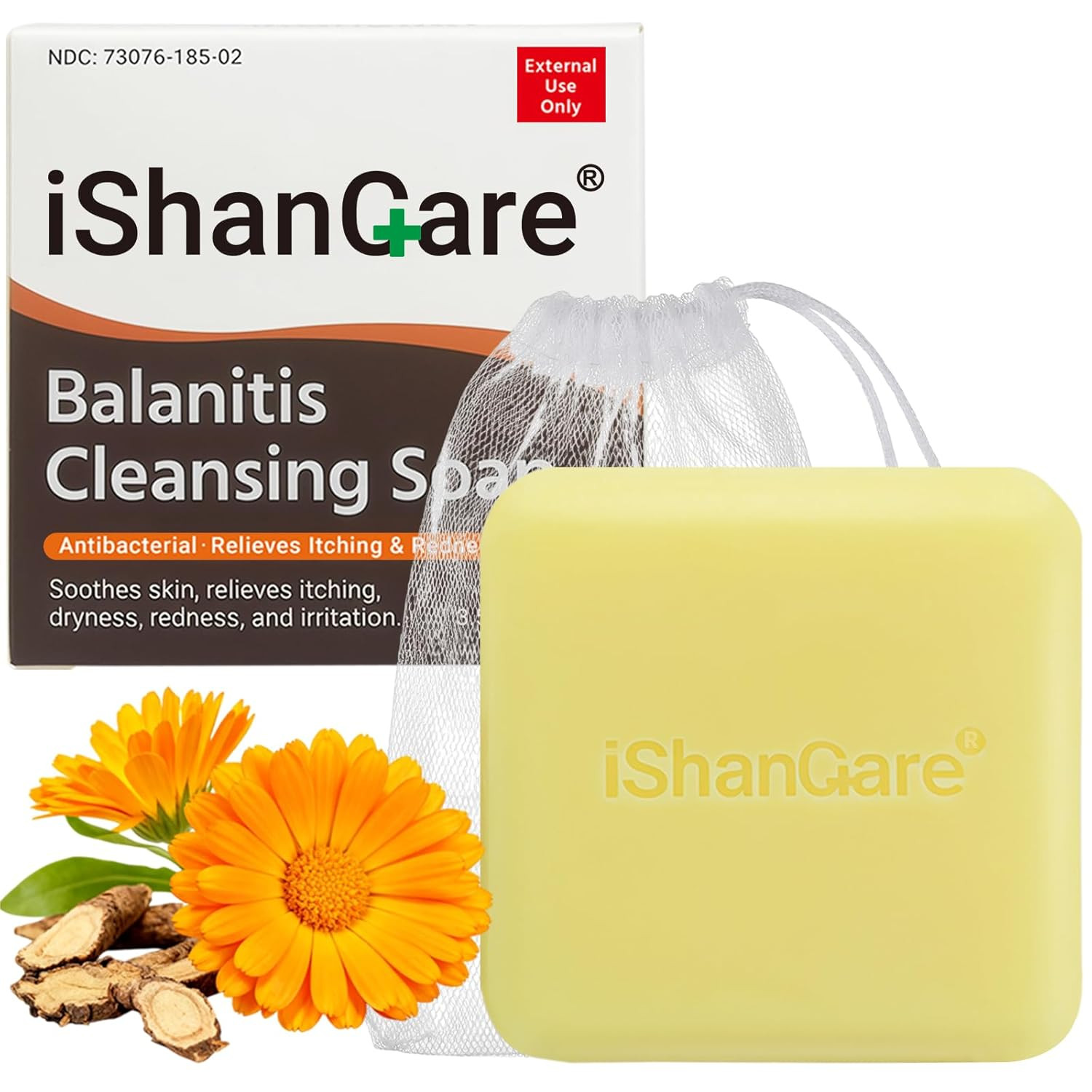 Balanitis Soap for Men – Relieves Jock Itch, Redness, Burning Odor – with Tea Tr
