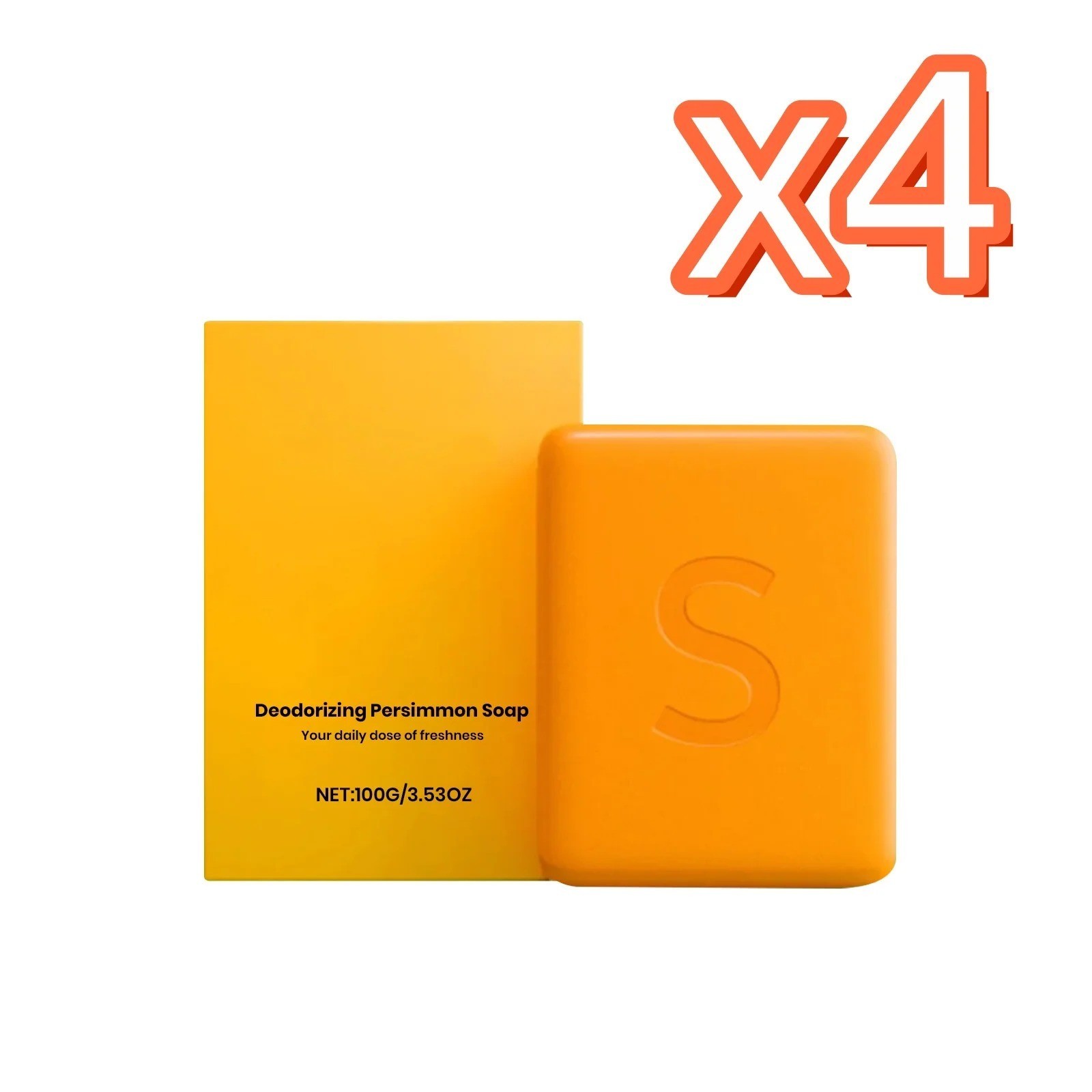 1-5PCS Persimmon Soap Bar Body Odor Control Deodorant Soap for Men & Women – NEW