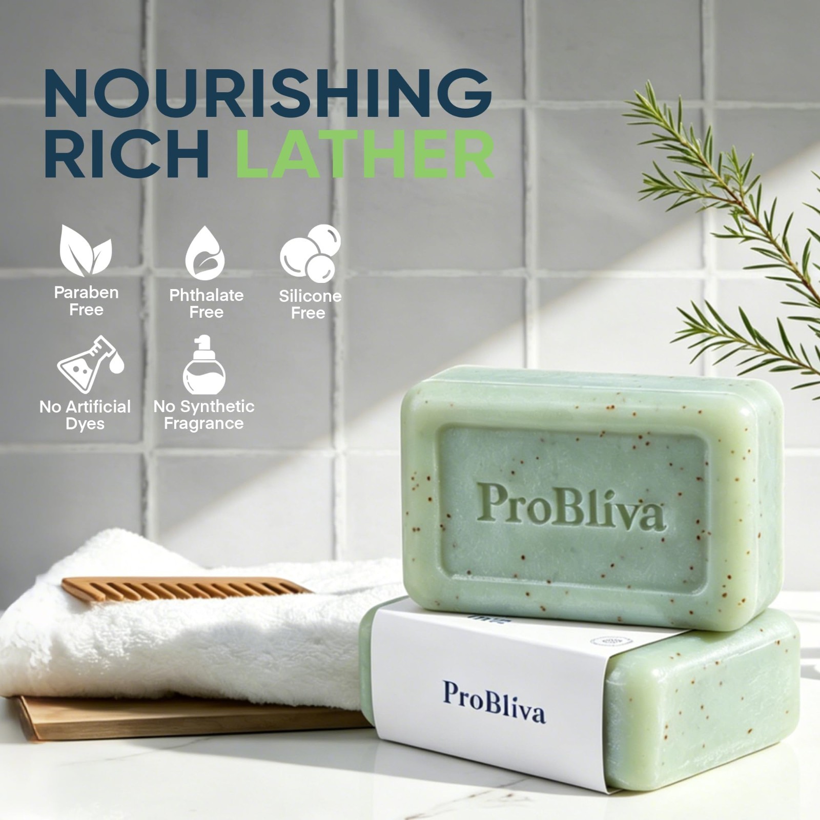 Antifungal Exfoliating Soap Bar with Tea Tree Oil & Charcoal – 2 Pack for Body &