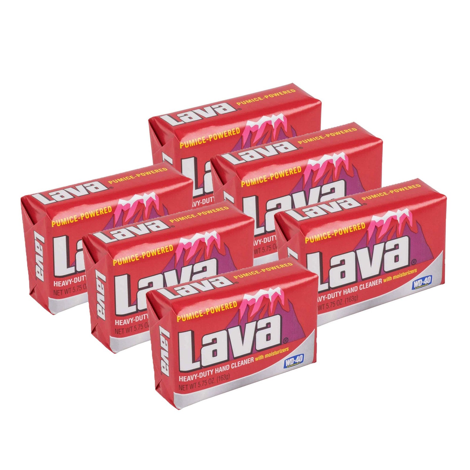 Lava 10185 Pumice Hand Cleaning and Moisturizing Bar 5.75 Ounce (Pack of 6)