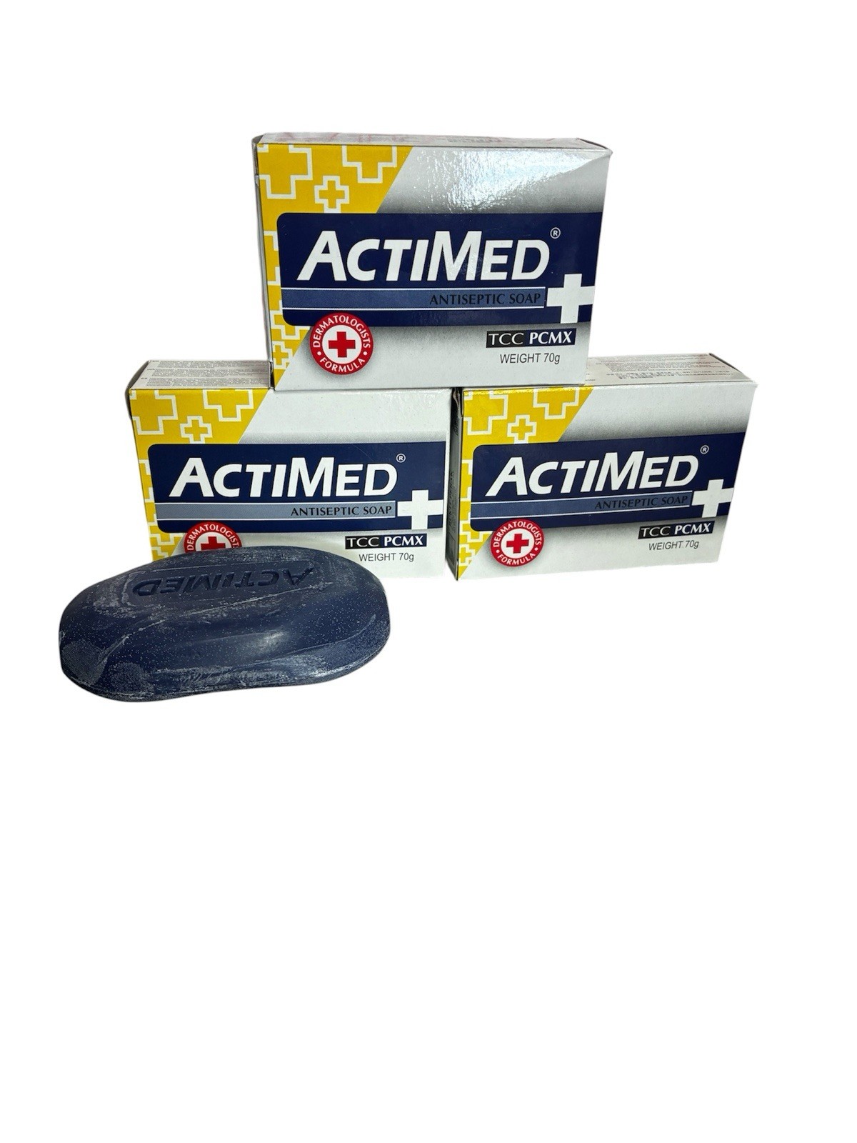 ActiMed Antibacterial Soap Bar PCMX 70g Pack of 3 Unisex Free Shipping