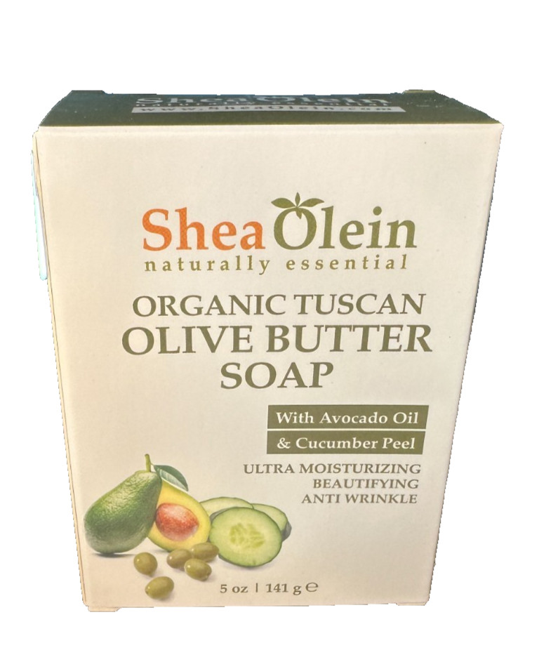 Shea Olein Organic Tuscan Olive Butter Soap & Avocado Oil & Cucumber Peel 6bars