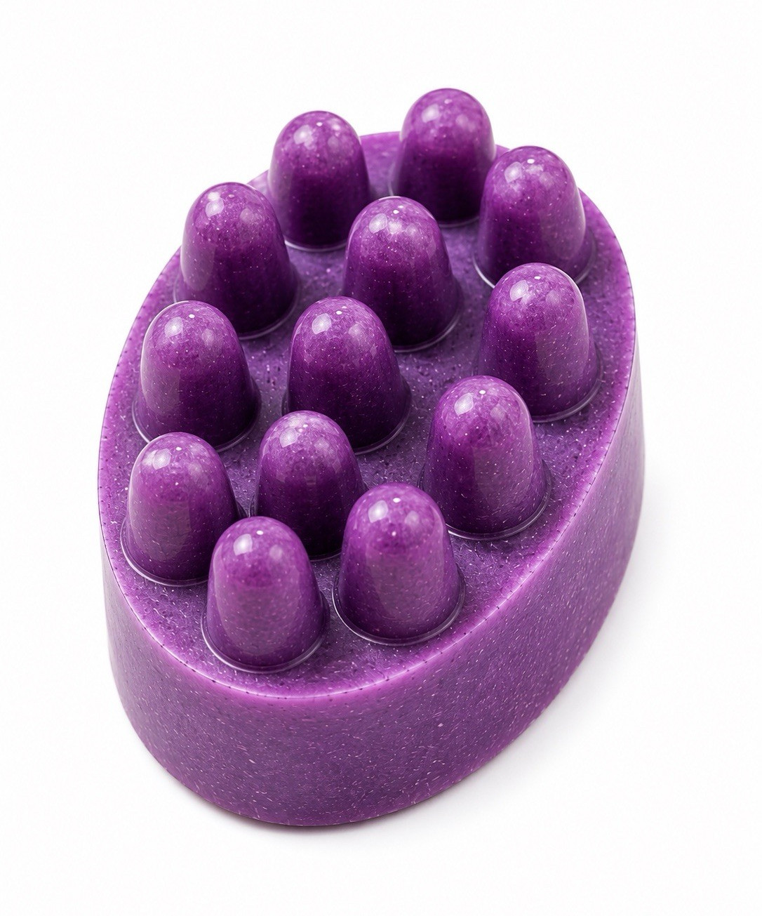 Lavender & Vitamin E Massage Soap Bar Purple Oval Solid All Natural Cruelty-Free
