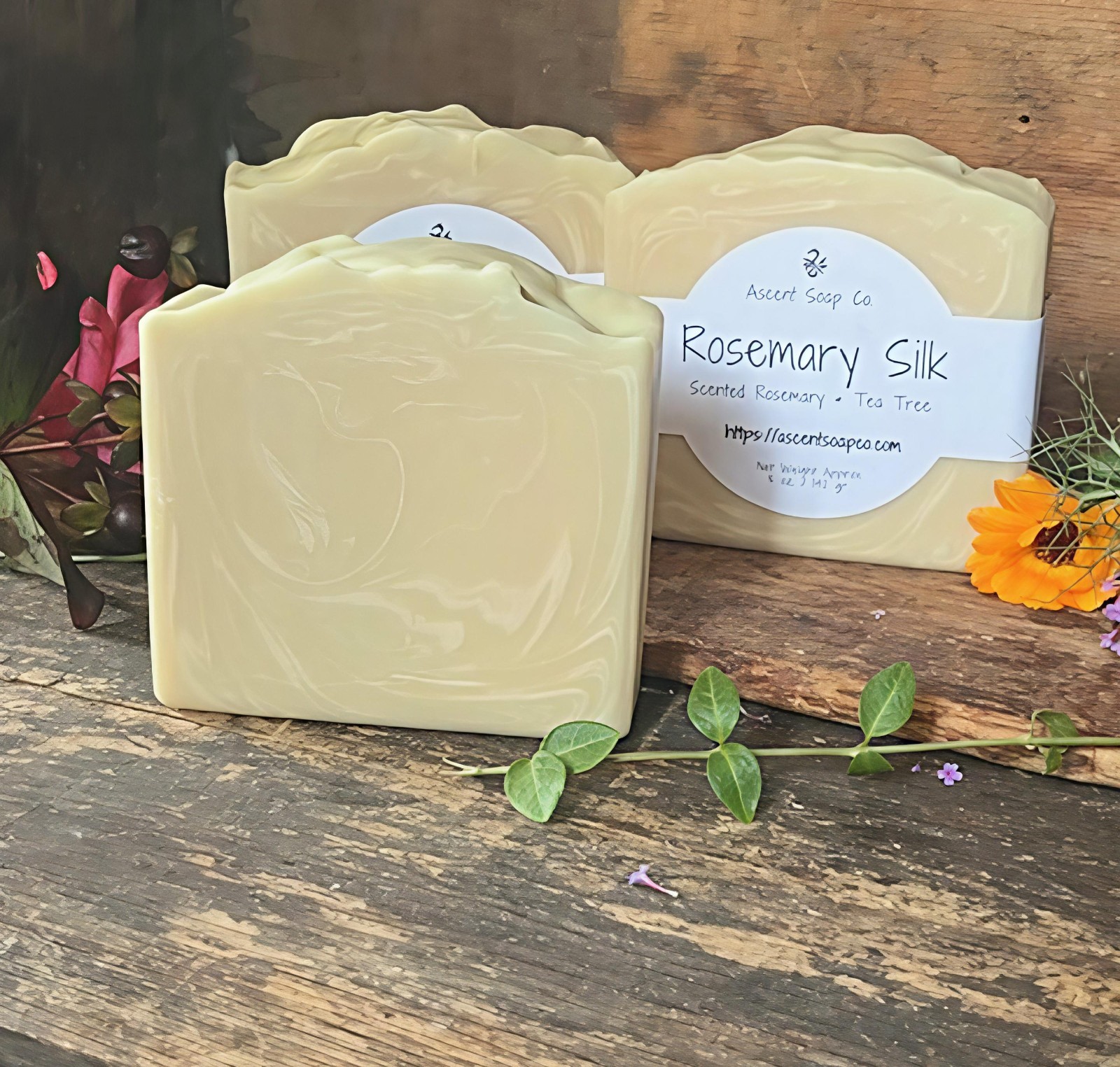 Handcrafted Artisan Soap – Rosemary Silk – Ascent Soap Co.