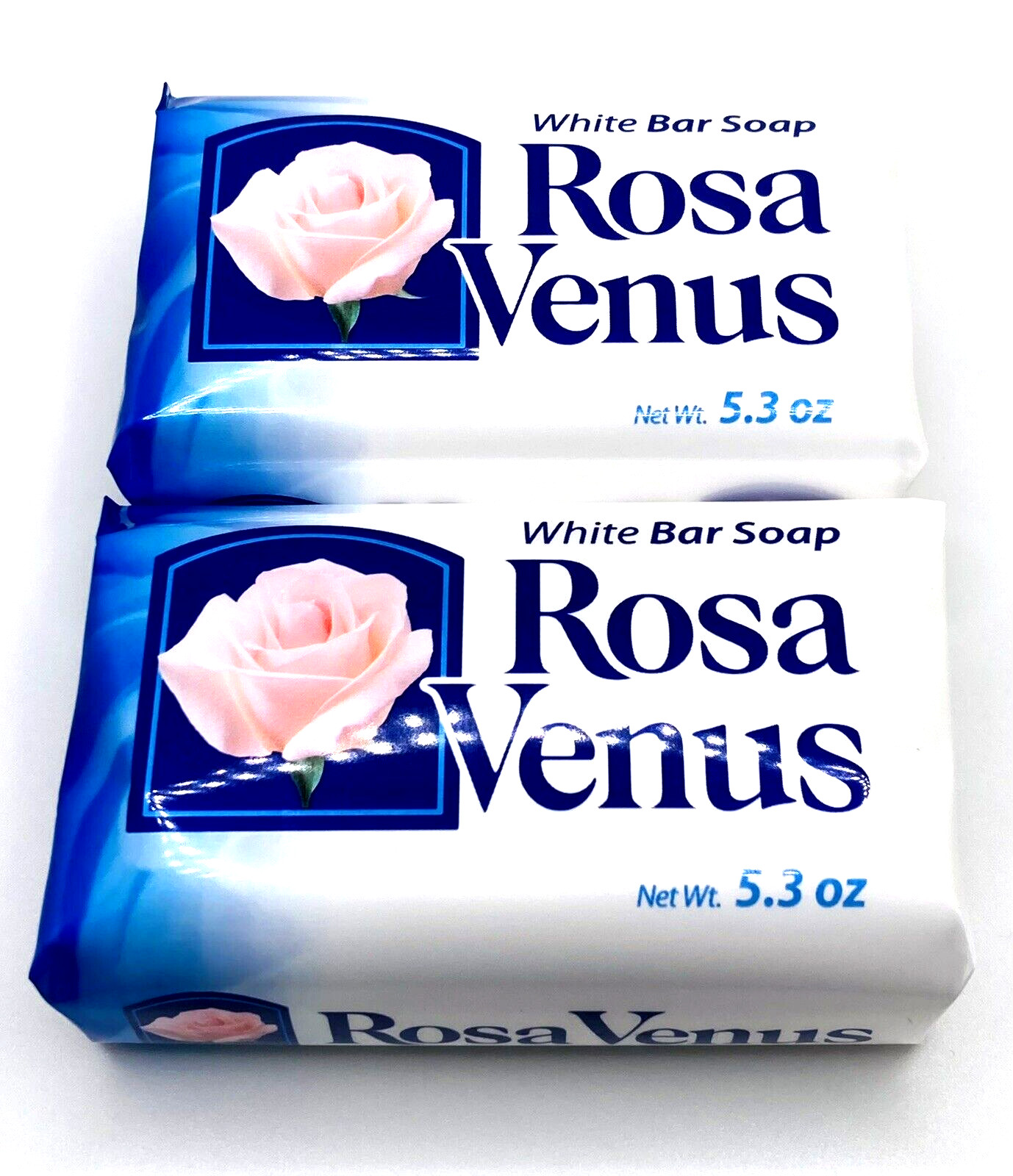 (2 Pack) Rosa Venus White Bar Soap 5.3 oz. Jabón Rosa Venus Blanco