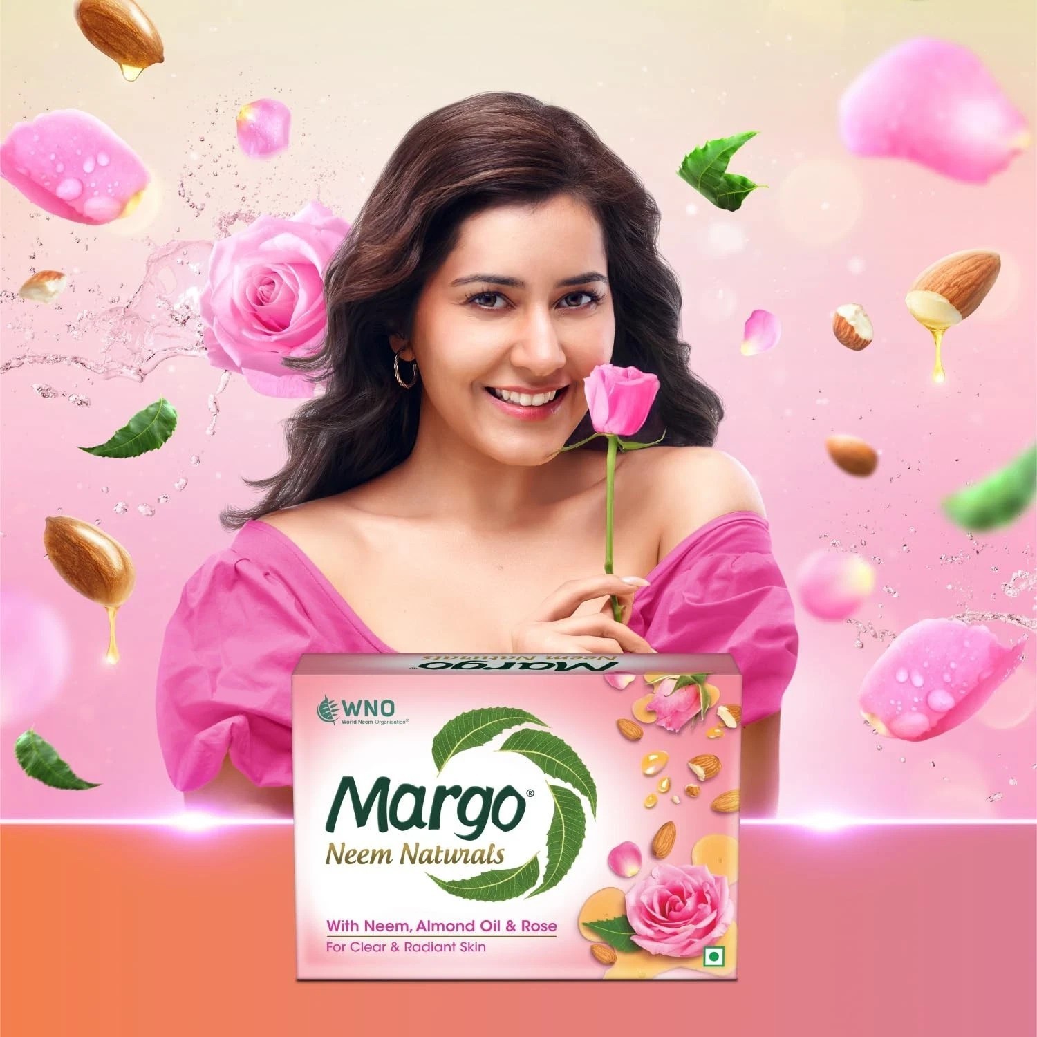Margo Neem Naturals Soap For Clear Radiant Skin Pack of 5x100g Each Packs