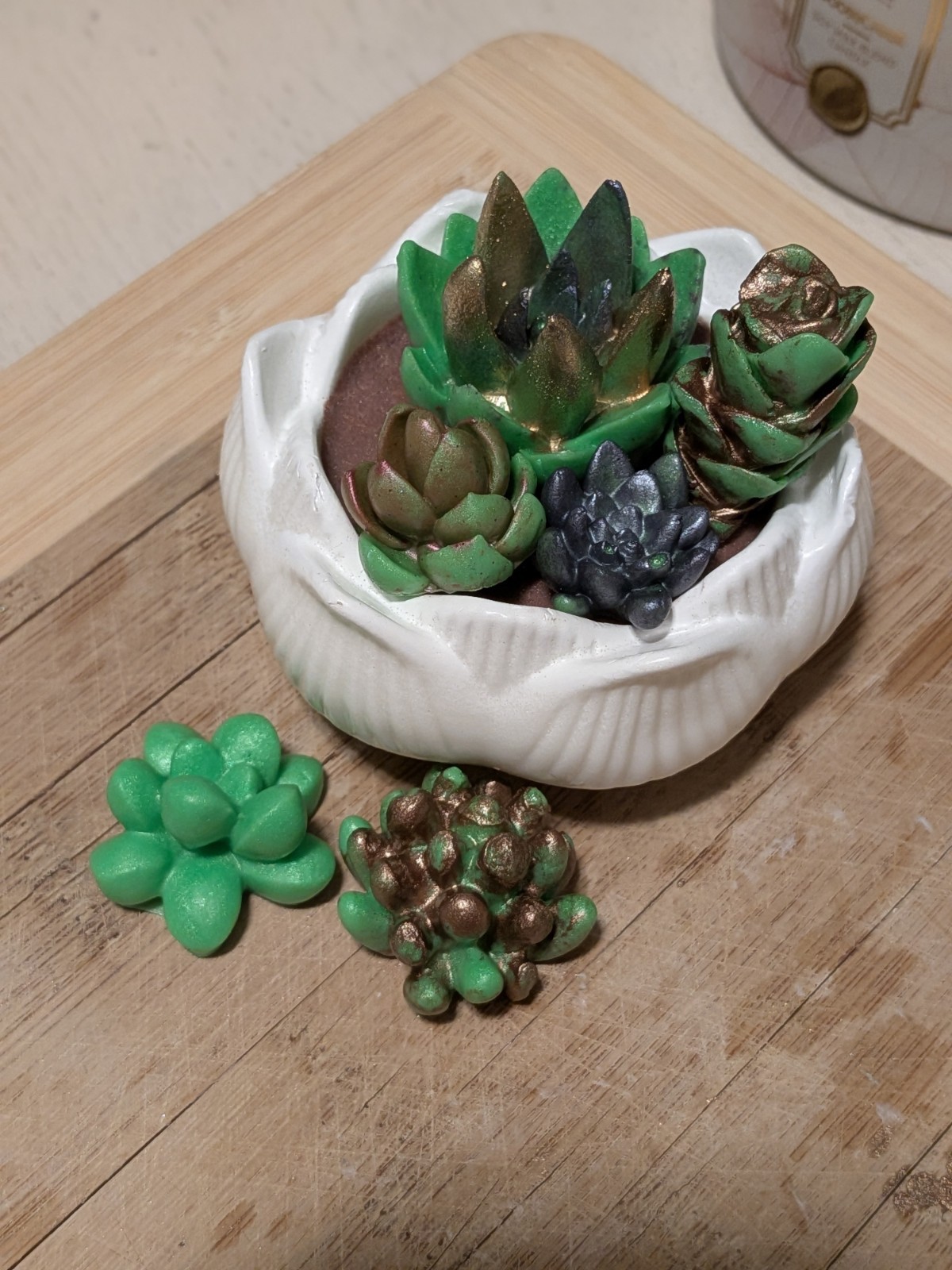 Handcrafted Goat’s Milk Soap Succulent Set! Emerald Agave Scent/ Custom +$5