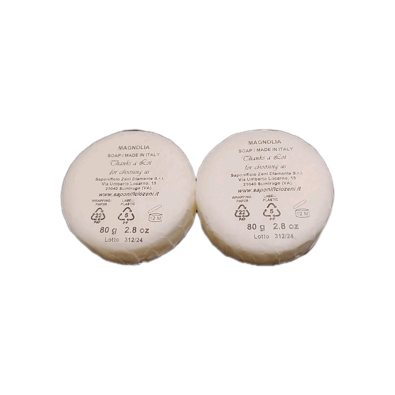ZENI Diamante Magnolia Finest Triple Milled ITALIAN Soap Two bars 2.8 oz each