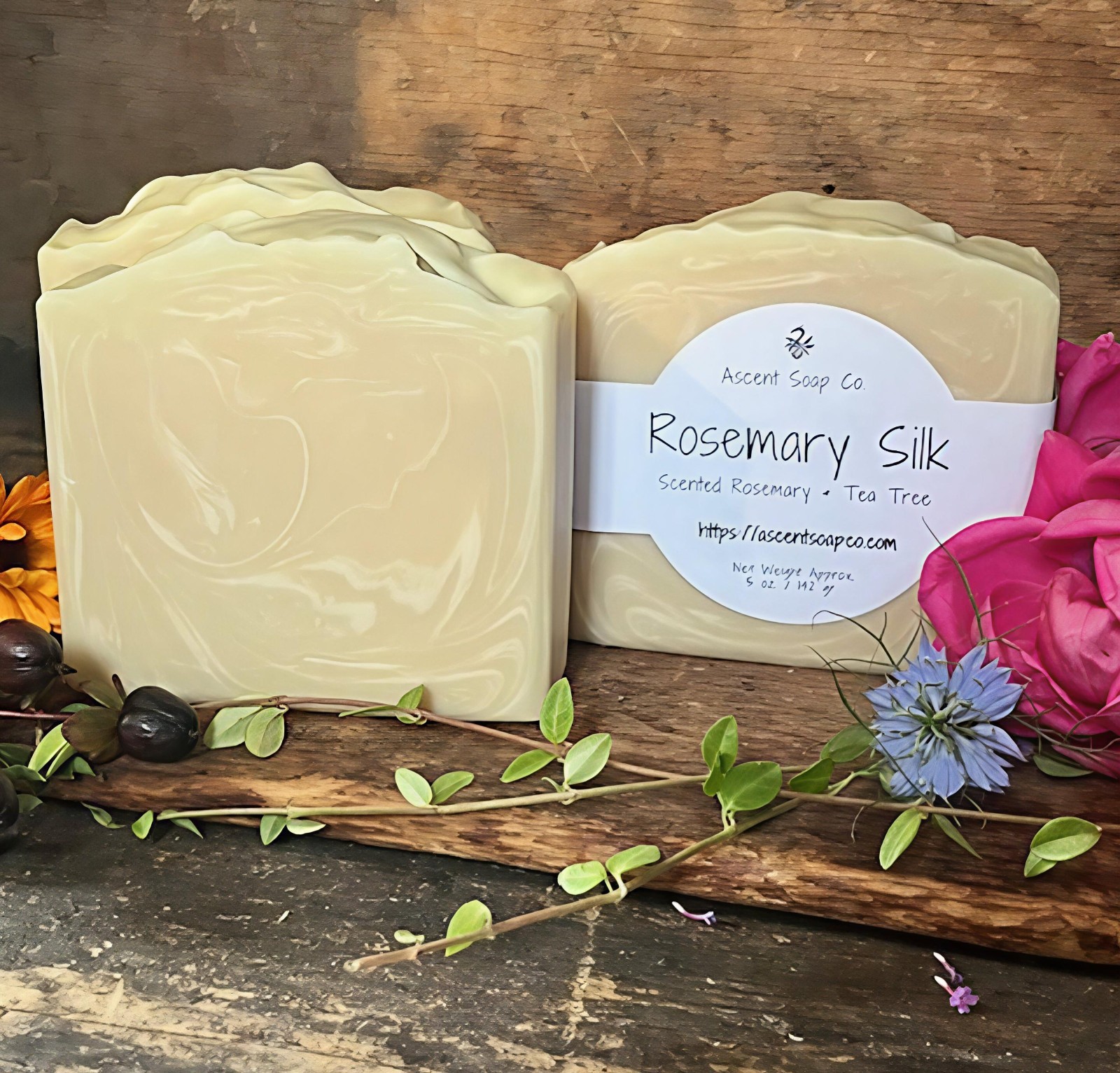 Handcrafted Artisan Soap – Rosemary Silk – Ascent Soap Co.