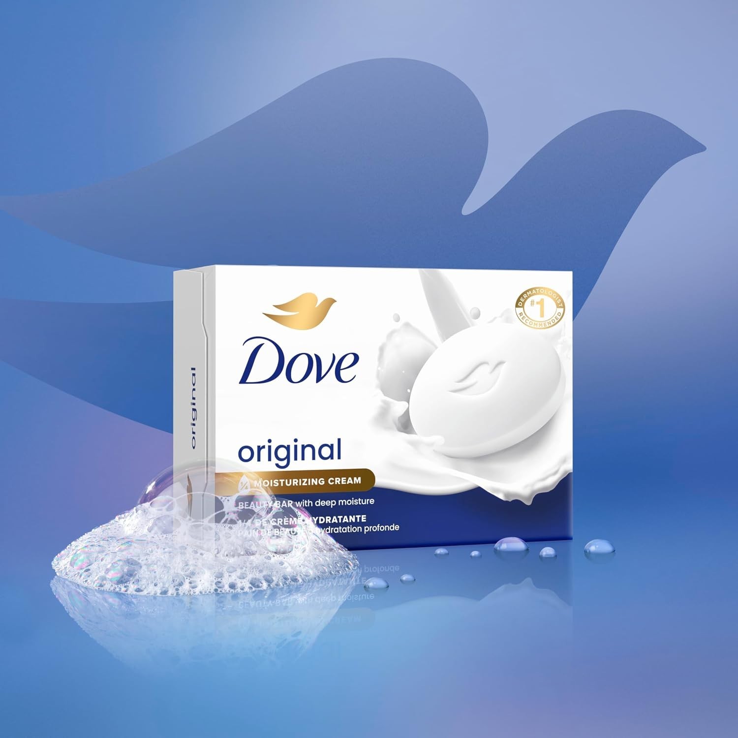 Dove Original Beauty Bar Soap for Soft Smooth Skin with 1/4 Moisturizing 3.75oz