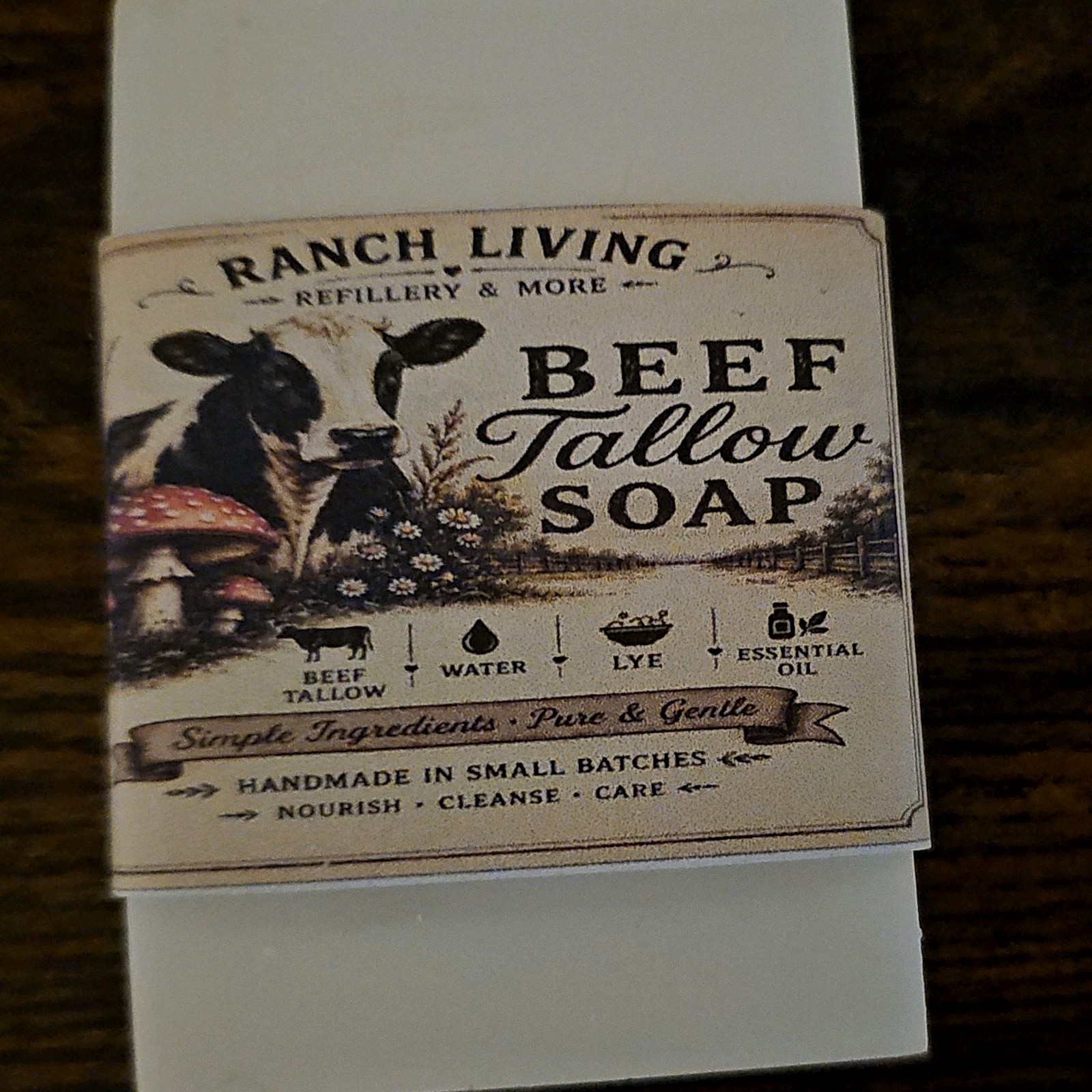 Ranch Living Handmade Beef Tallow Soap Bar Frankincense/Myrrh 2 oz