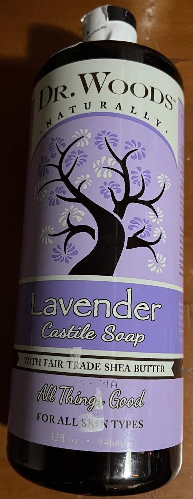 Dr. Woods Pure Lavender Liquid Castile Soap, 32 Ounce 32 Ounce (Pack of 1)