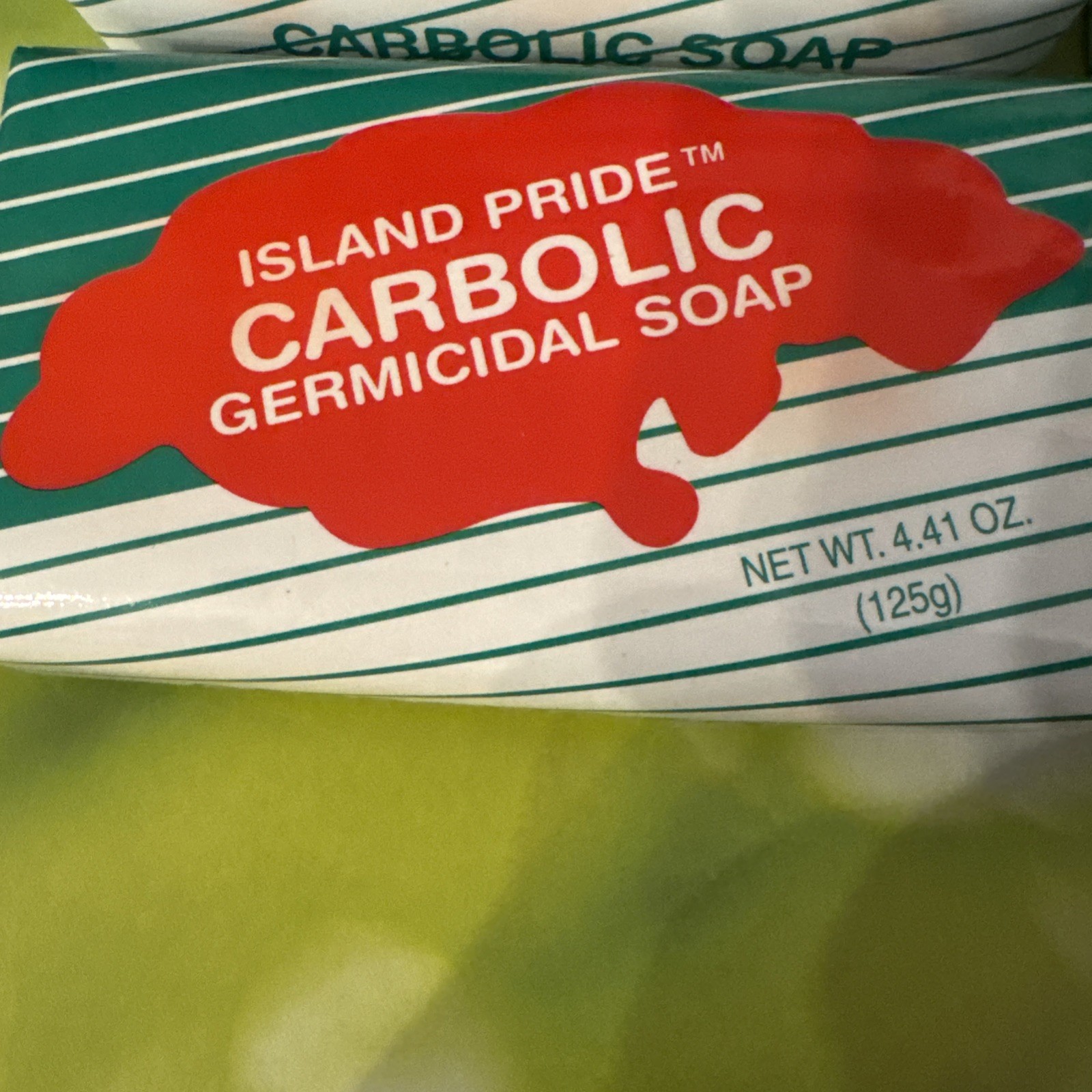 4 Bars Island Pride Carbolic Germicidal Soap 4.41oz Antibacterial Skin Cleanser