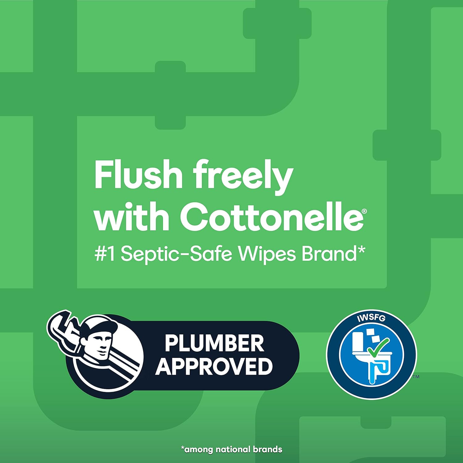 Gentleplus Flushable Wet Wipes with Aloe & Vitamin E – 4 Flip-Top Packs, 168 Tot