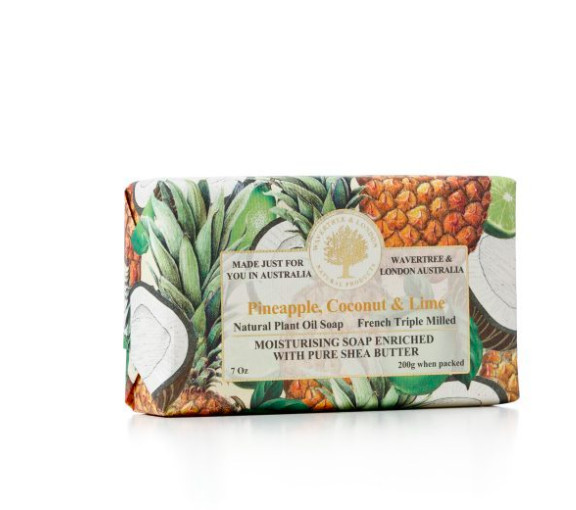Wavertree & London Pineapple Coconut Lime French Milled soap Bar shea butter