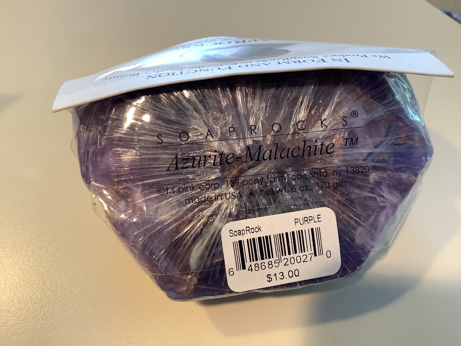 Soap Rocks – Azurite Malachite & Blue Agate Purple and Blue Lot 2 New Sealed