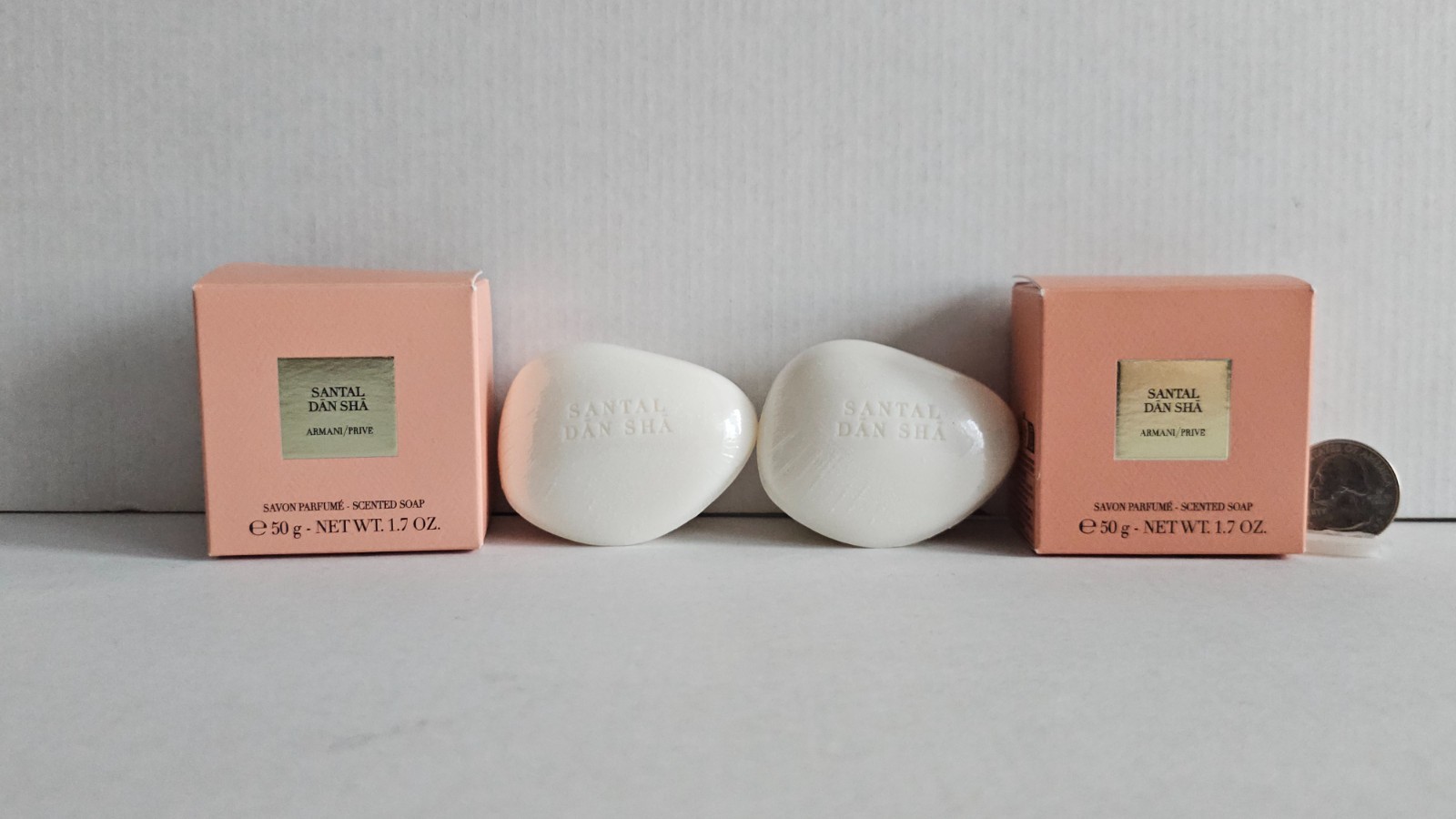 Armani Privé SANTAL DAN SHA Scented Luxury Mini Soap – TWO PIECES 1.7Oz/50g/each