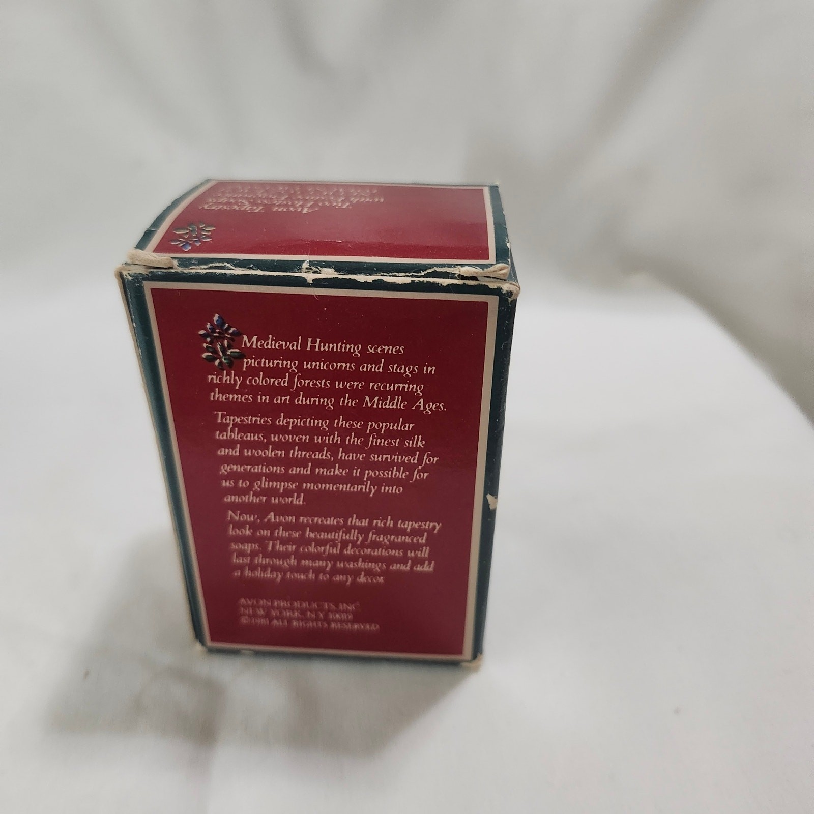 Avon Tapestry Two Hostess Soaps with Festive Fragrance NIB Unicorn Medieval B17