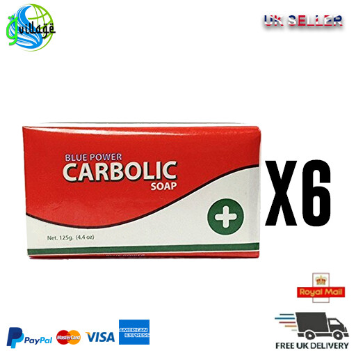 6 X Blue Power Carbolic Soap 125g