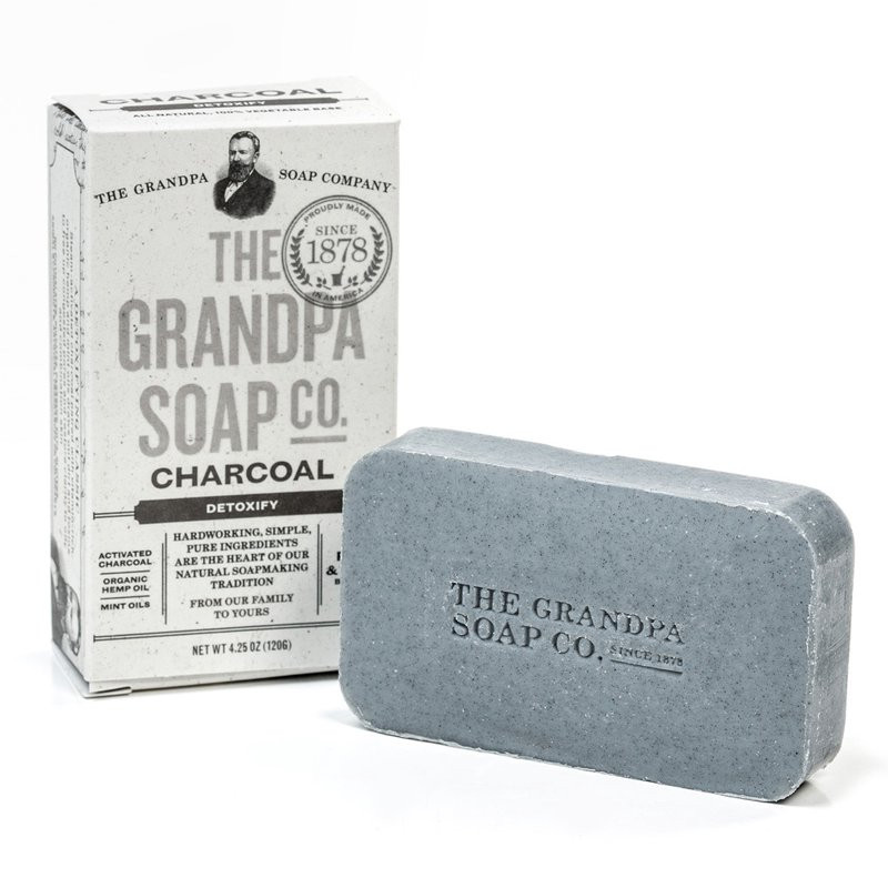 The Grandpa Soap Company Charcoal Detoxify Bar Soap 4.25 Oz Pack of 3