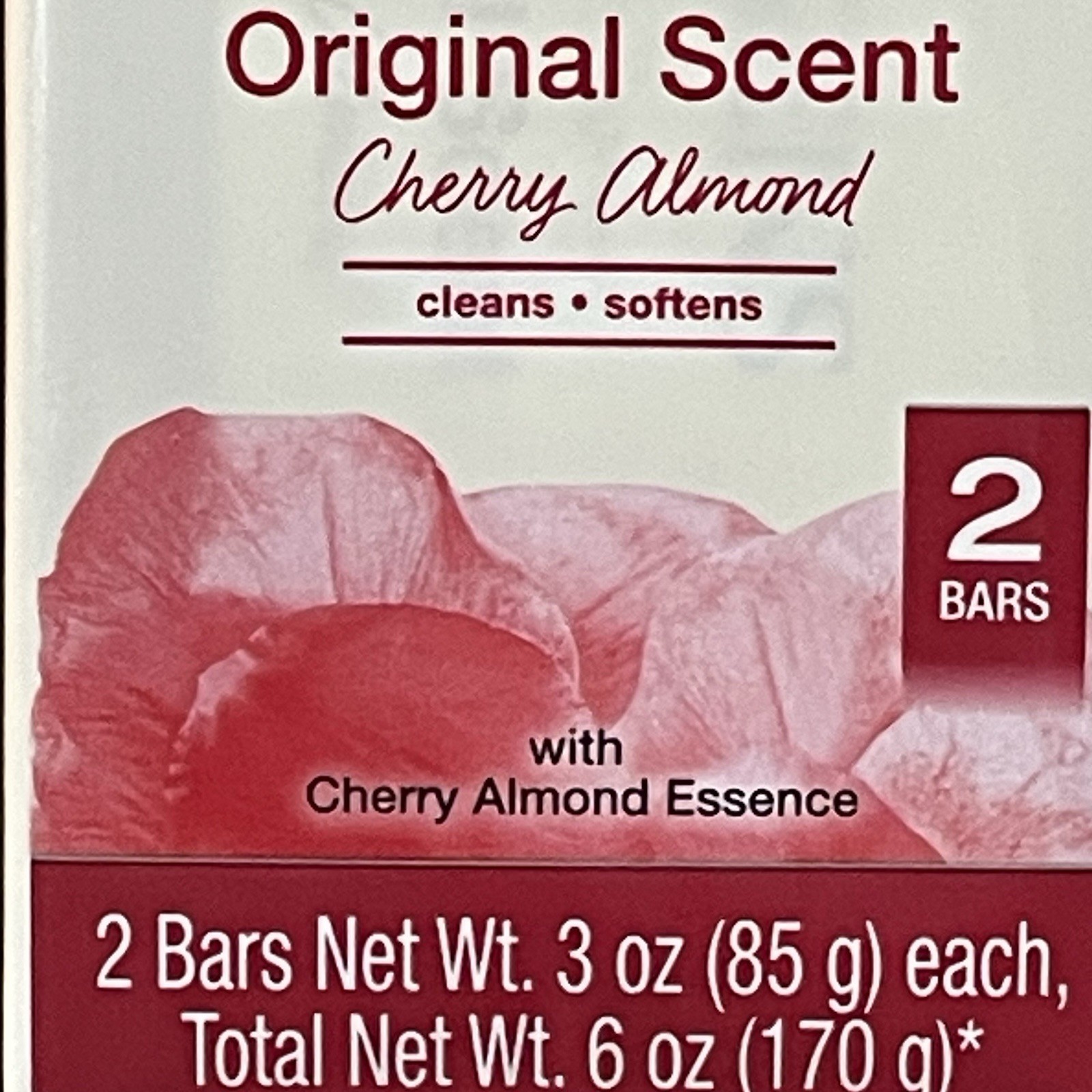 Jergens MILD BAR SOAP Cherry Almond Original Scent (12) 2 Pack 24 Bars Total Lot