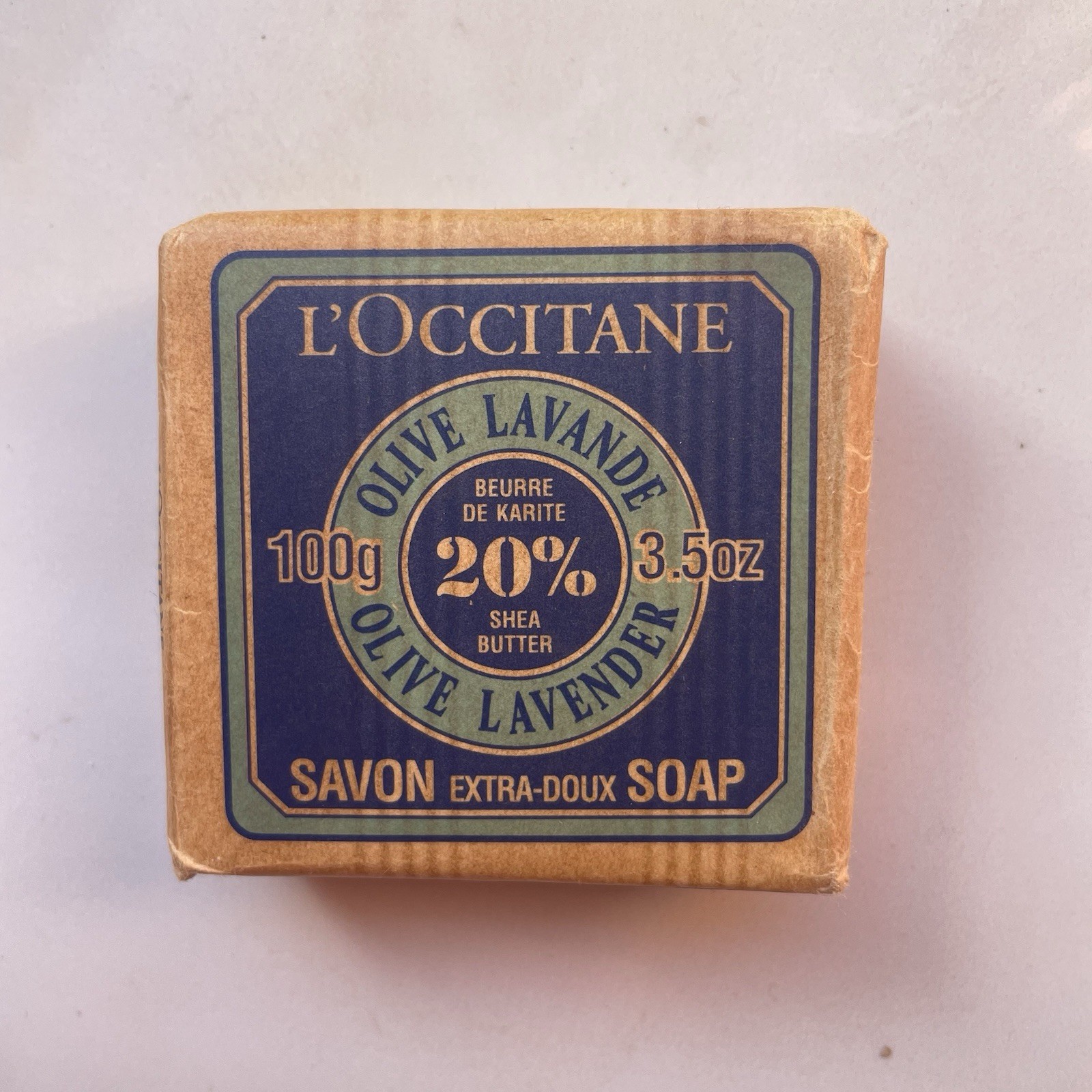 L’Occitane Extra Soft Olive Lavender Bar Soap 20% Shea Butter 3.5 oz. / 100g
