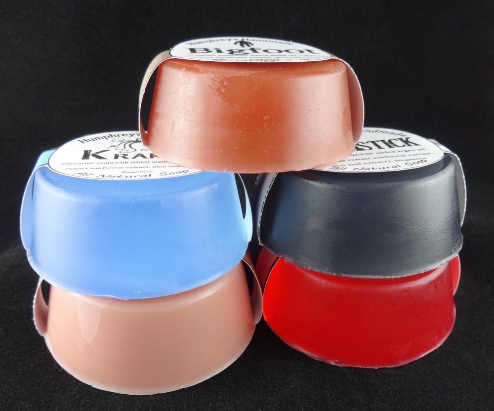 Lot of 5 Men’s Sample Soaps, Handmade Glycerin Soap, Shave & Shampoo Sampler