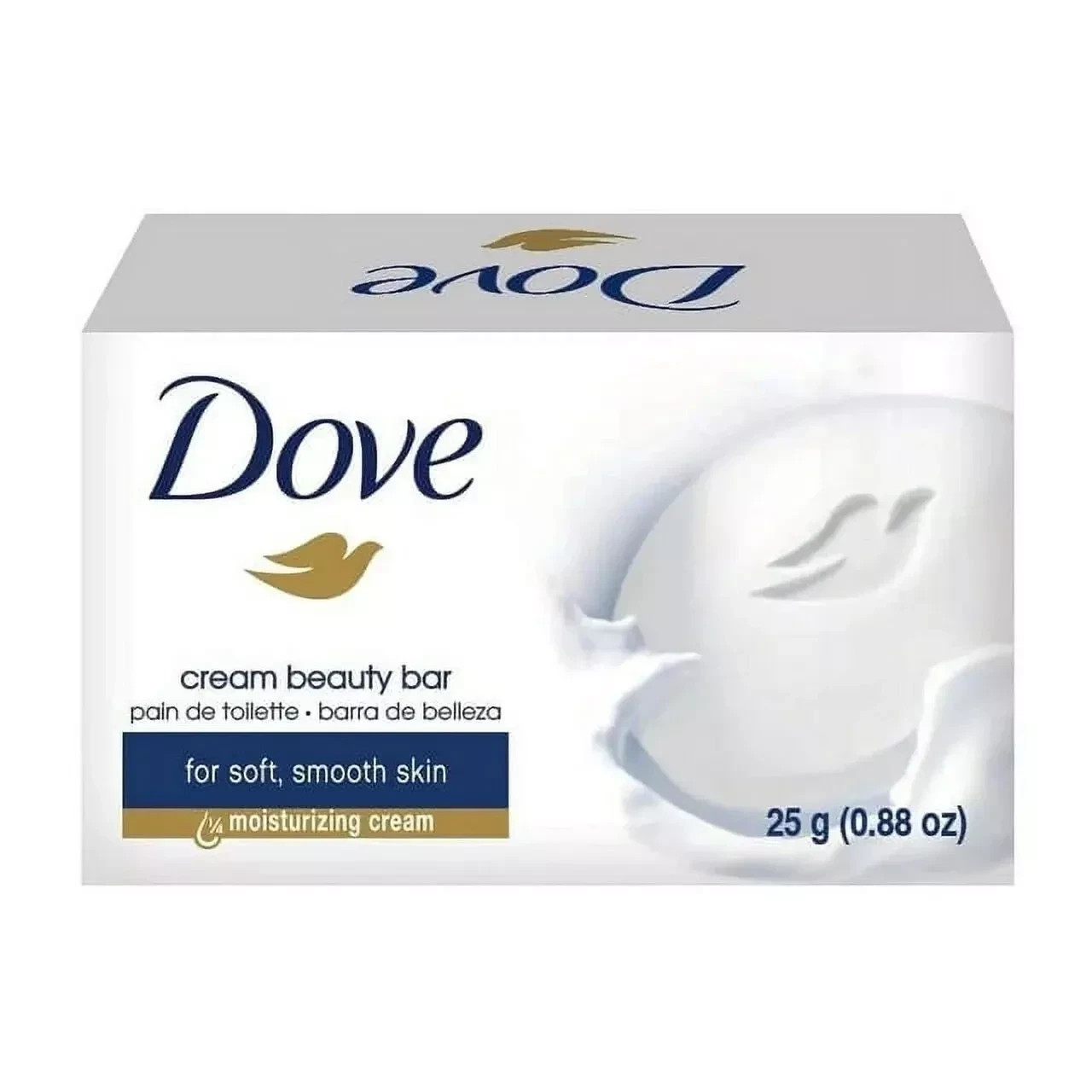 Dove Cream Beauty Bar Travel Size 0.88 oz each, Travel, Hotel – PACK OF 72