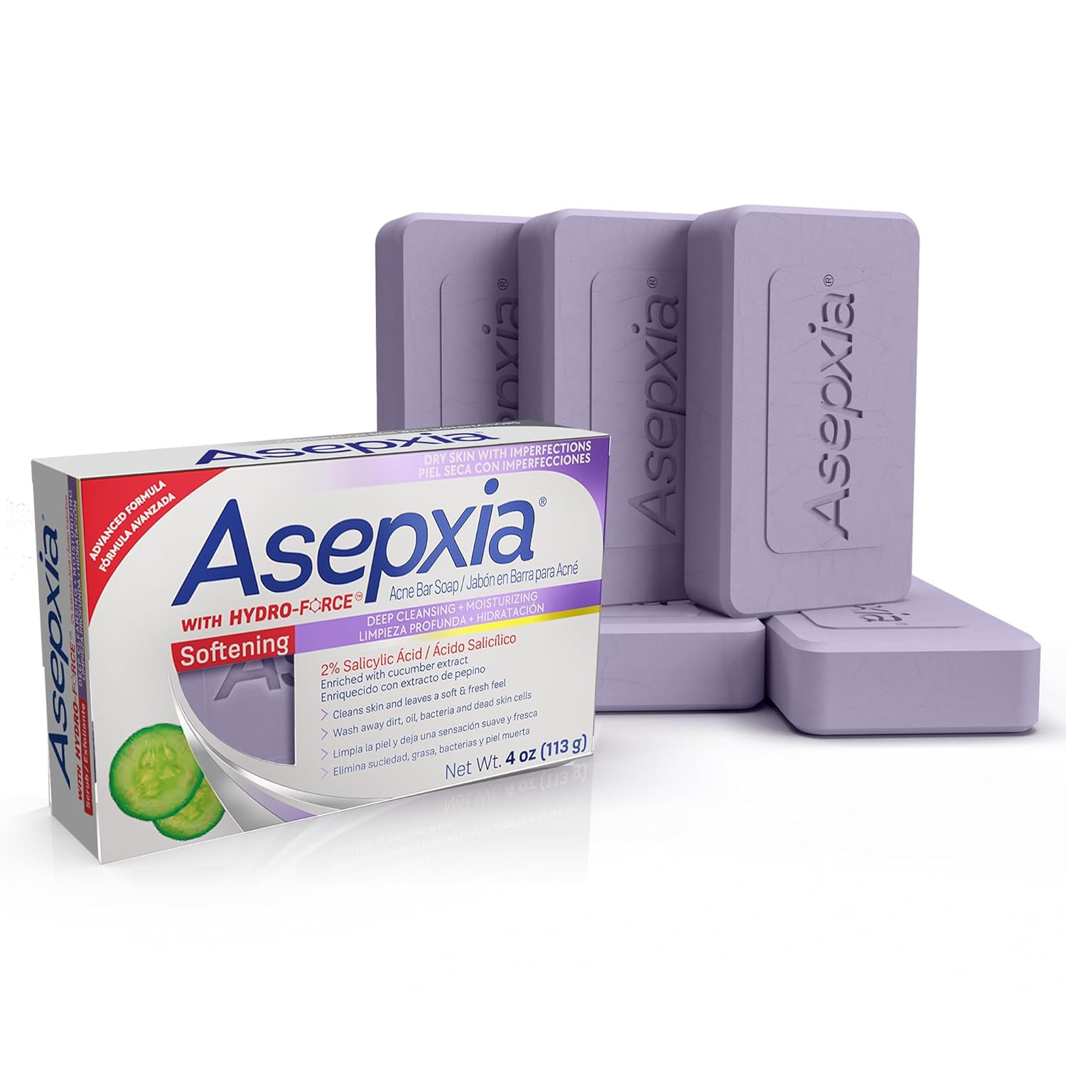 Cleansing Bar Softening, 4 Ounce Multipack (Pack of 5)