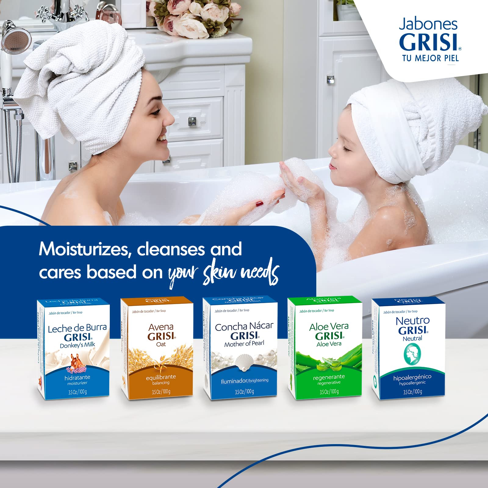 Grisi Neutral Soap Pack of 6 Hypoallergenic Makeup Remover for Sensitive Skin