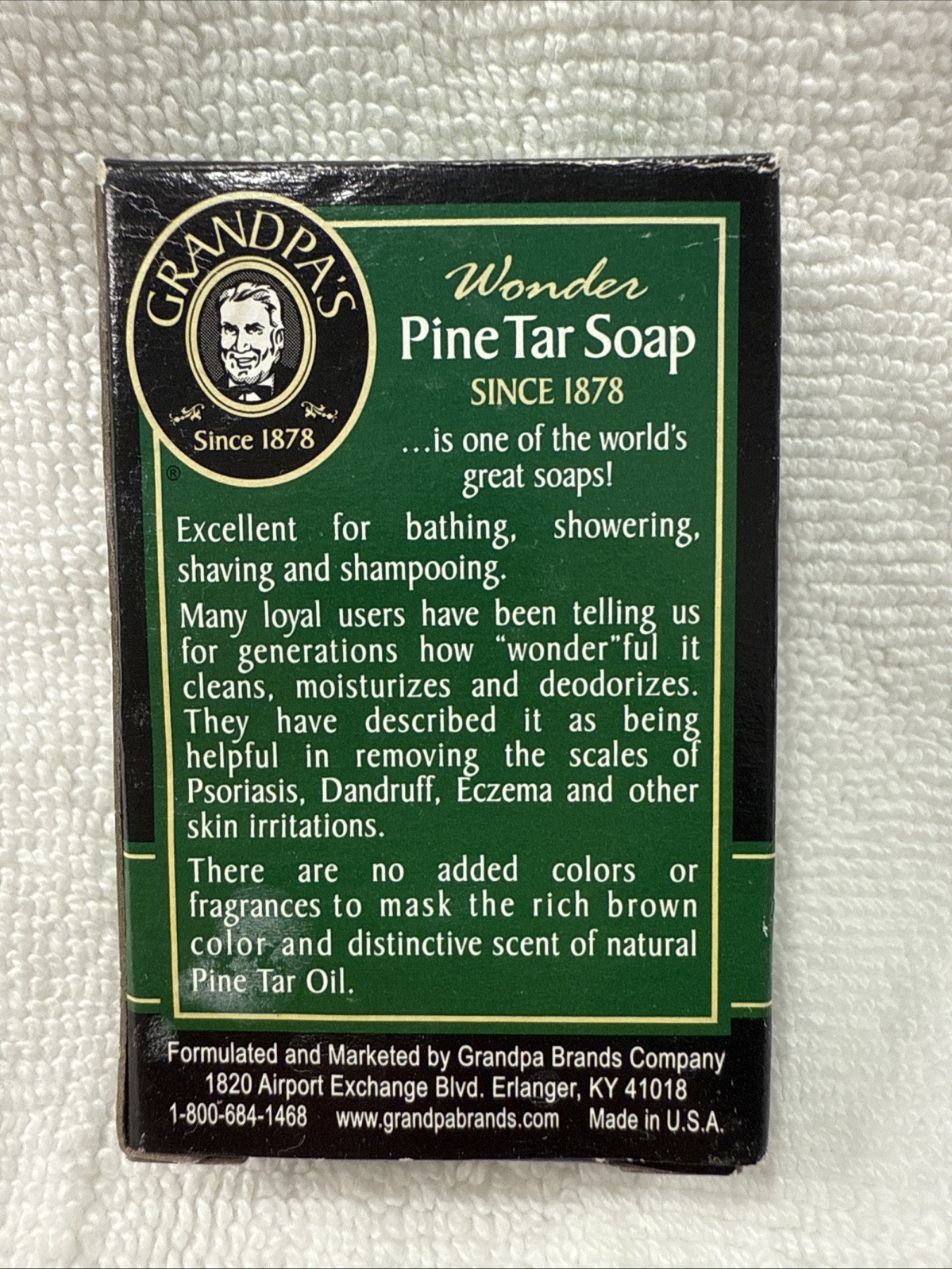 Grandpa’s Pine Tar Soap 1.25 oz Bar New Trial size