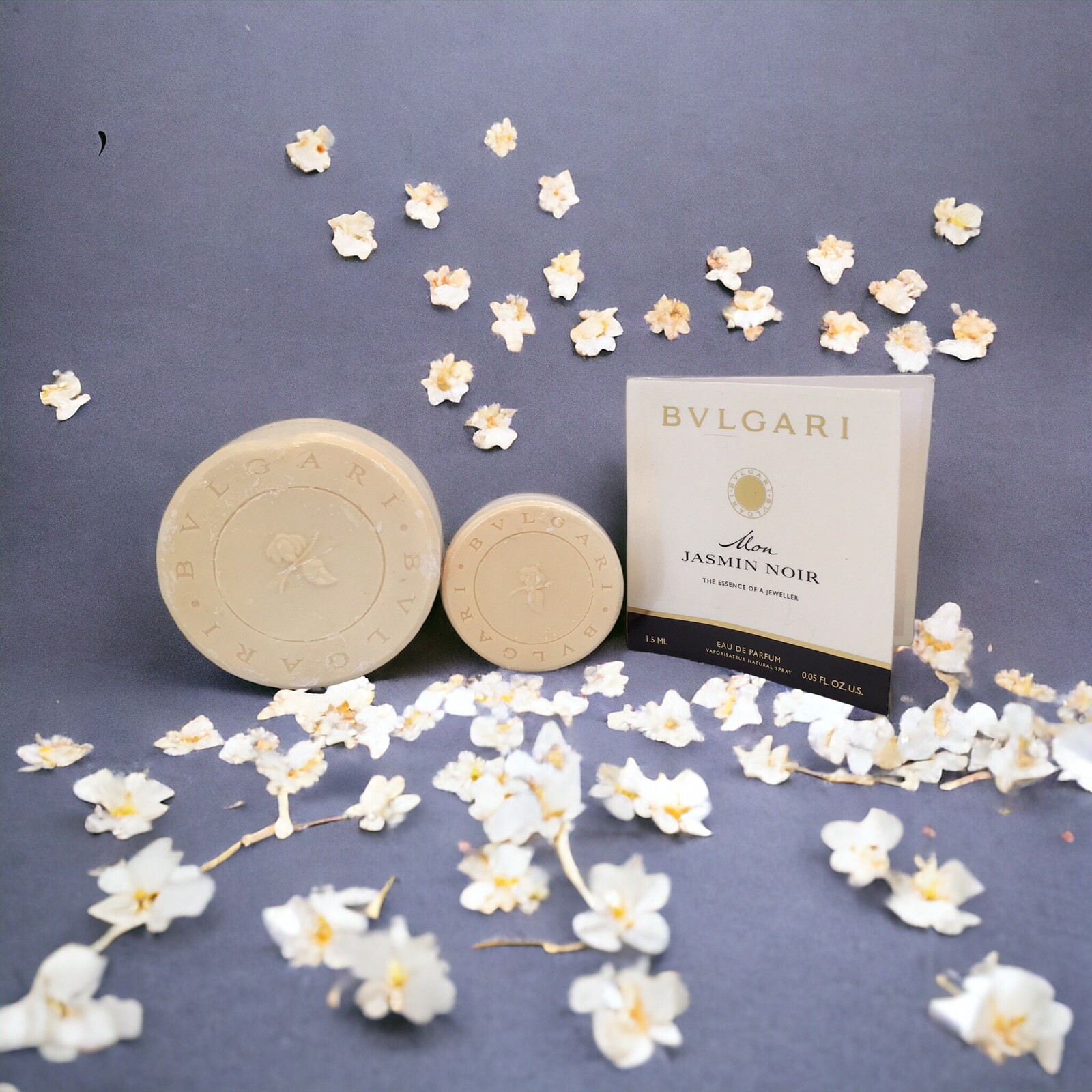 Lot of 2 Bvlgari ~ Au the Blanc (White Tea) Savon Soaps Sealed 5.3oz. + 1.76oz.