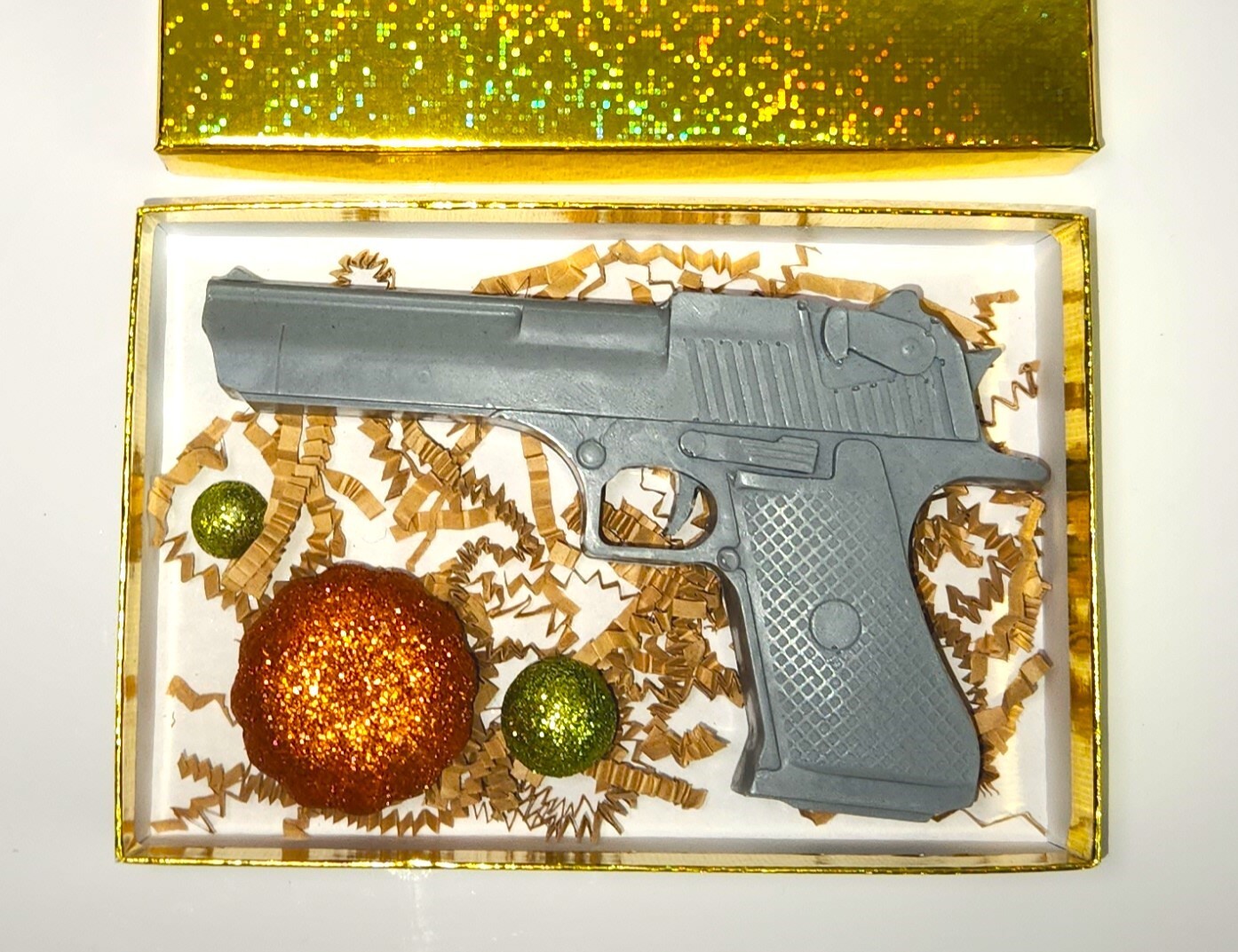 SOAP Handmade Gift for Him, Men, Man, Boys, Teen, shaped as gun, pistol, grenade