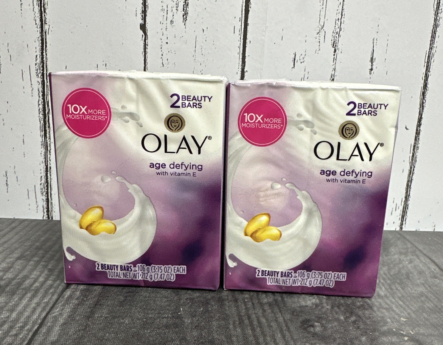(2) Olay Age Defying Vitamin E Soap Beauty Bars 3.75 oz 2 Pack ORIGINAL FORMULA
