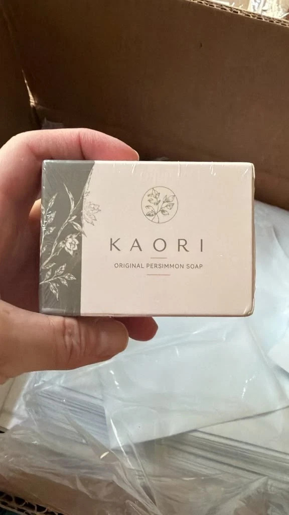 Kaori Persimmon Soap Bar Natural Odor Care for Skin Free Ship